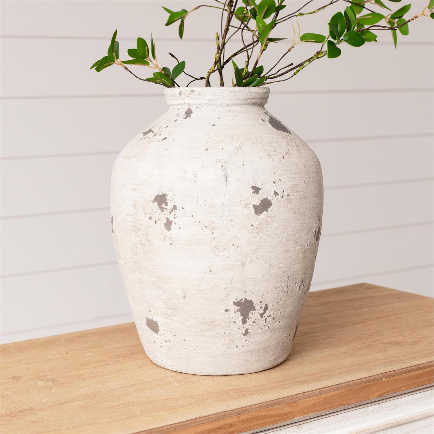 Distressed Terracotta Vase (L)