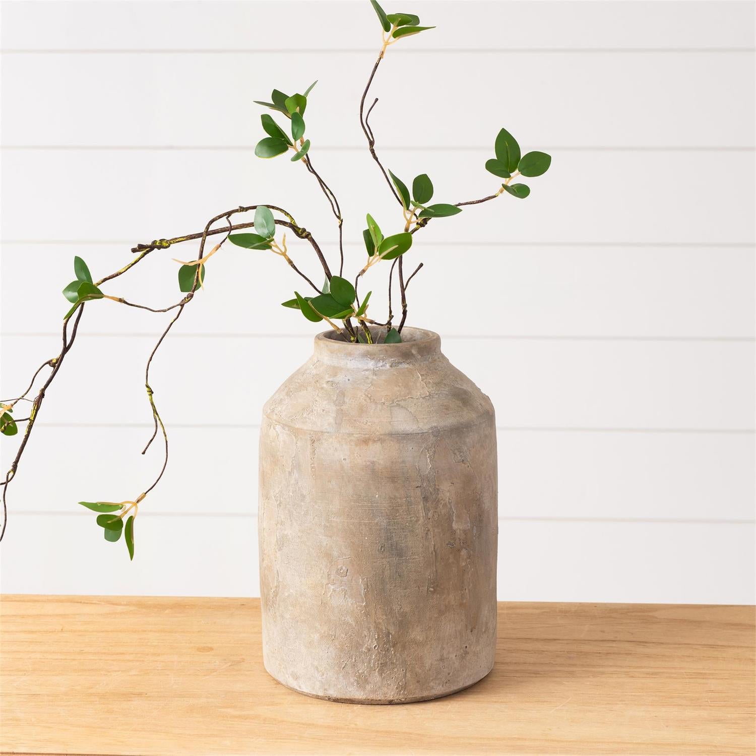 Antiqued Gray Vase
