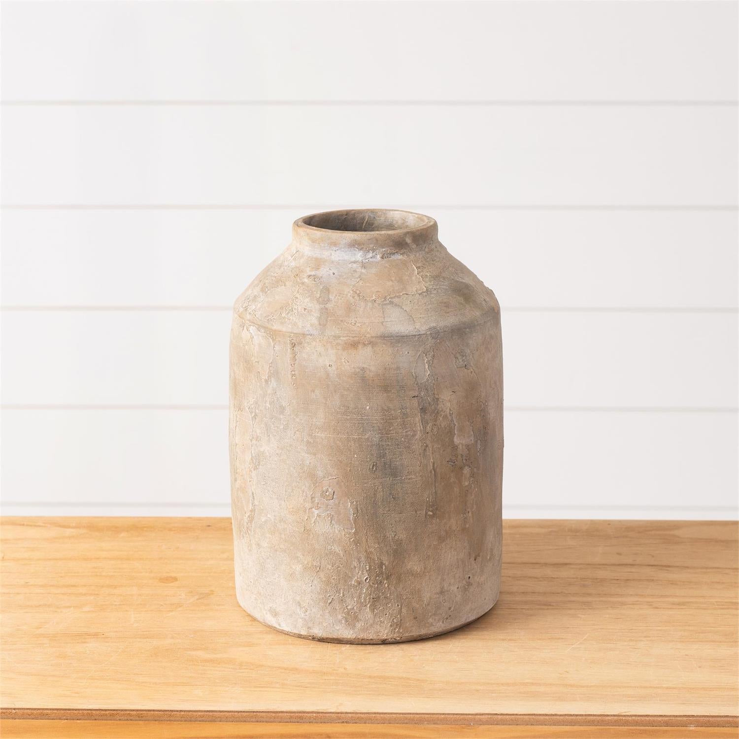Antiqued Gray Vase