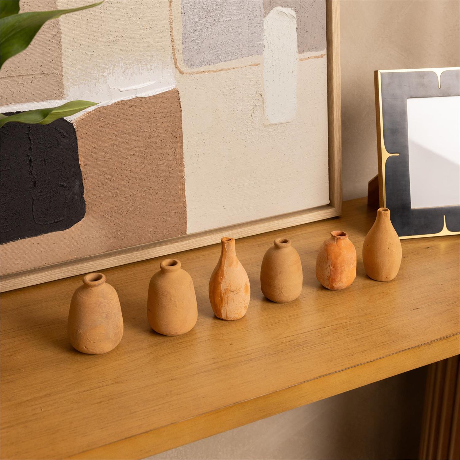 Mini Clay Vases (S/6)