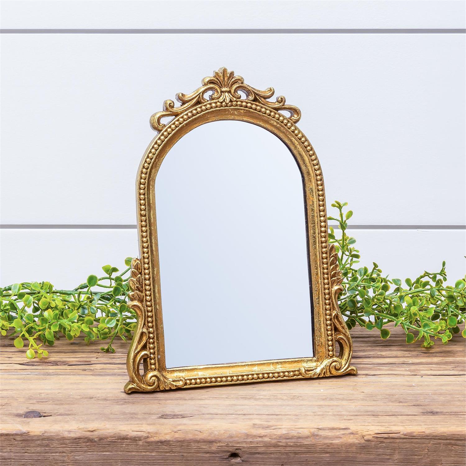 Ornate Gold-leaf Tabletop Mirror