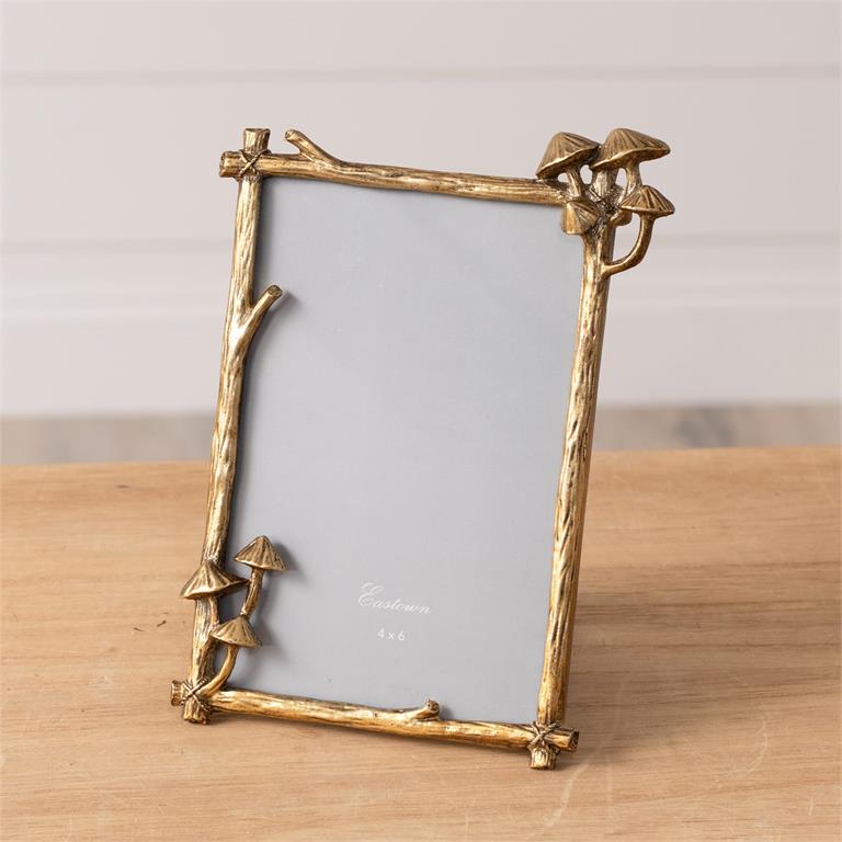 Photo Frame - Gold Mushrooms 4X6