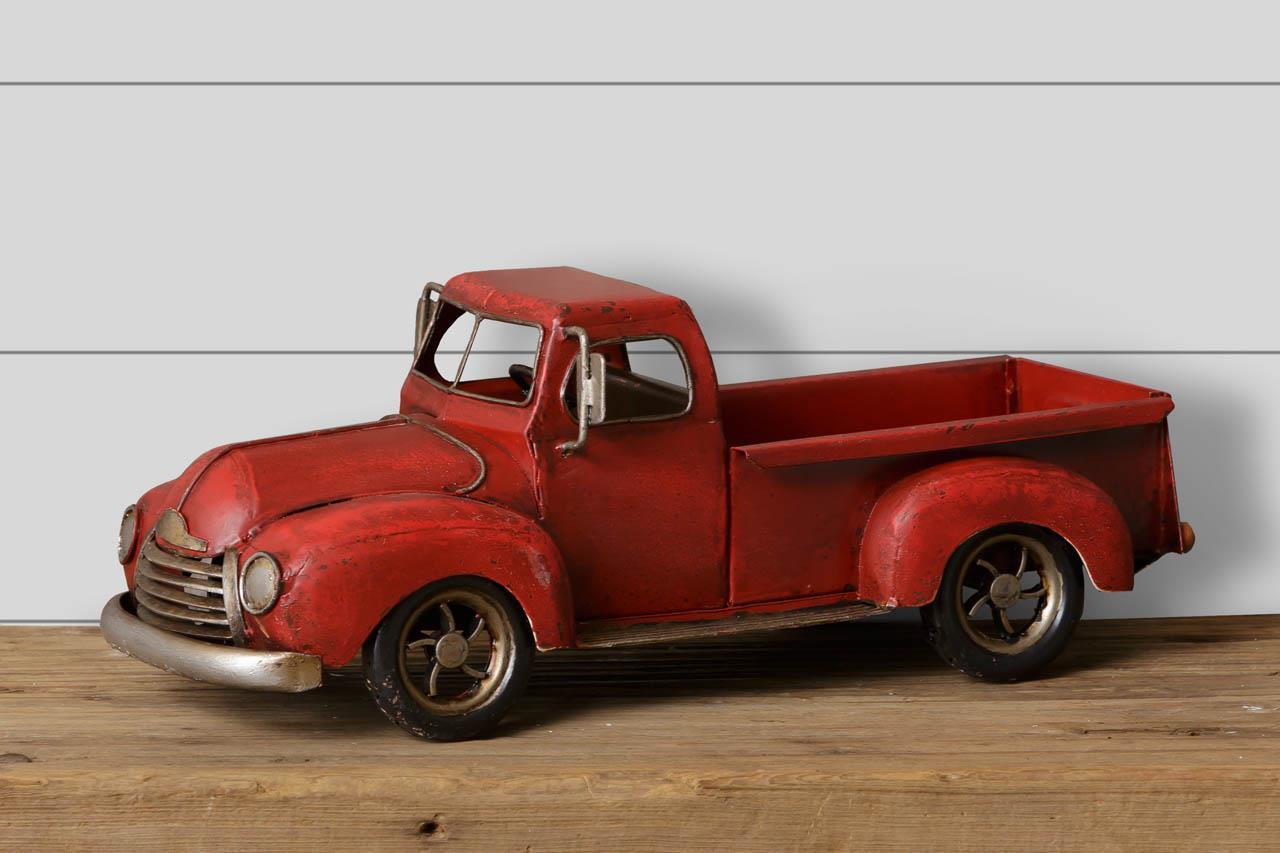 Red Vintage Metal Truck