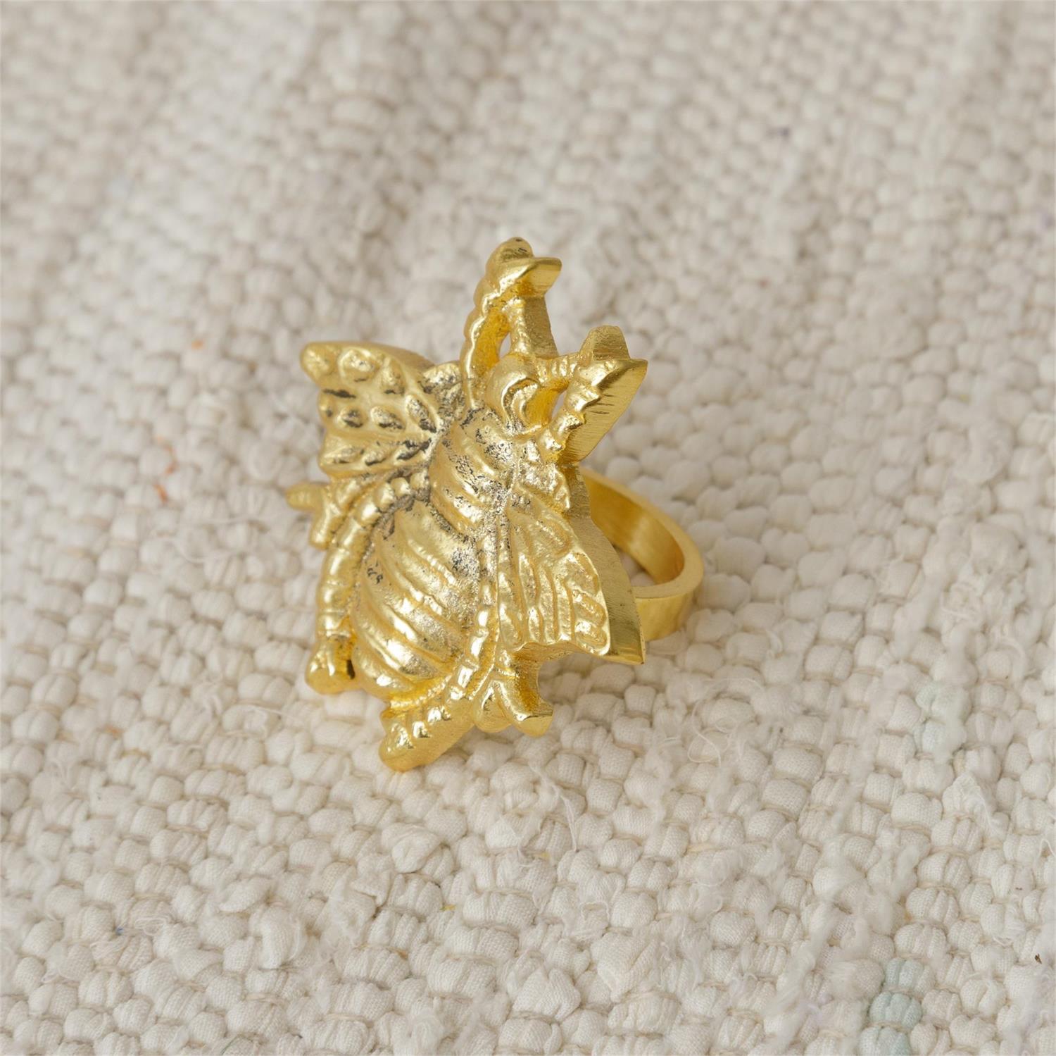 Napkin Ring - Gold Bee