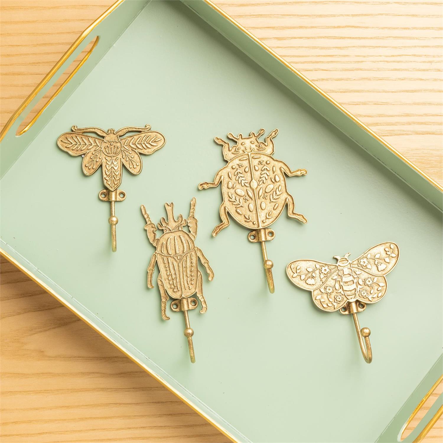 Folk Art Bug Hooks (S/4)