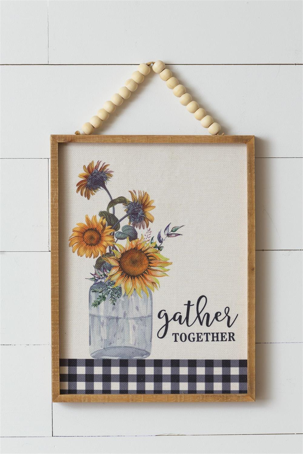 Gather Together, Beaded Hanger Sign