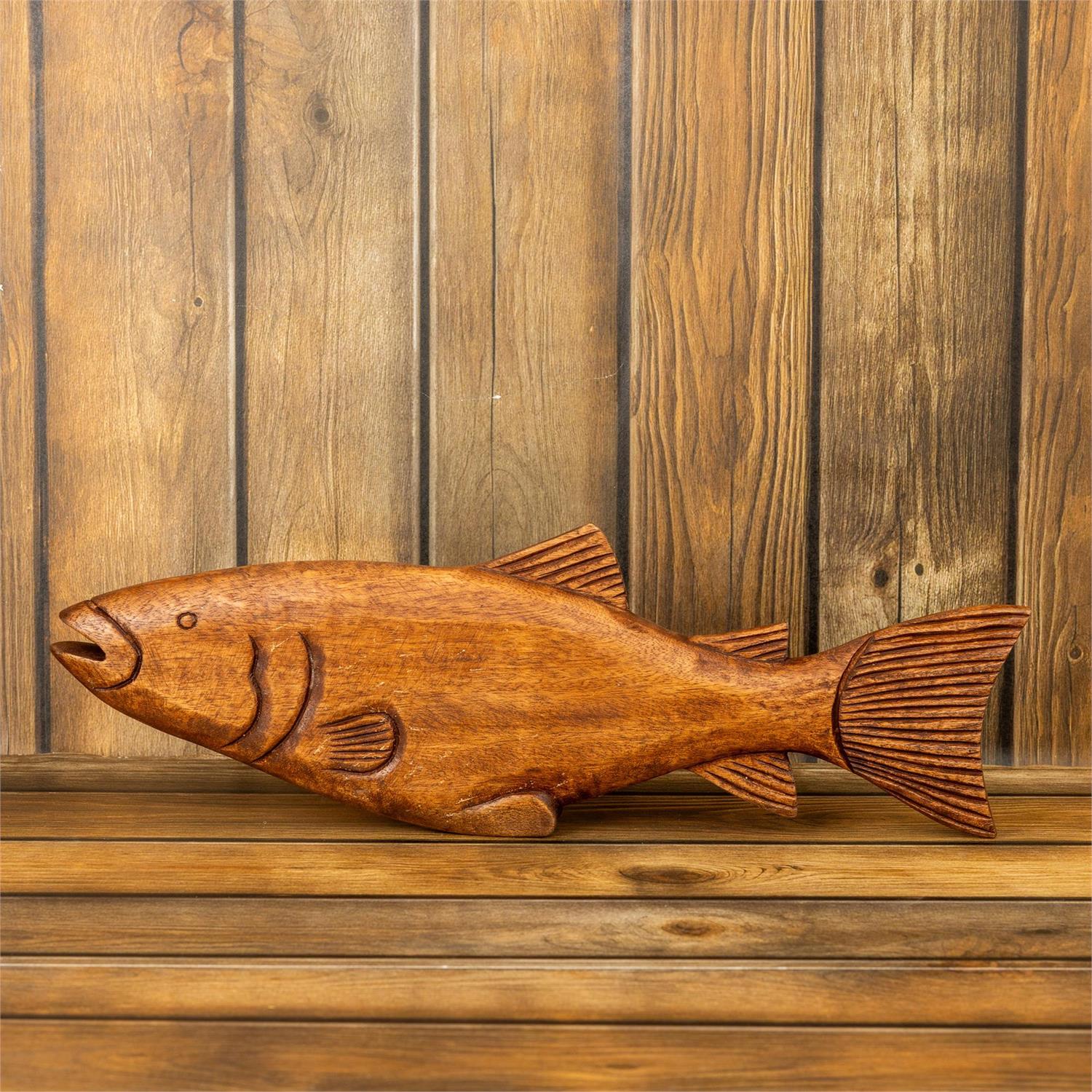 Carved Wood Fish Figure