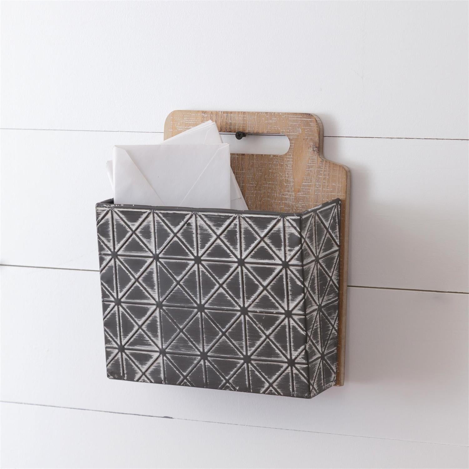 Wall Pocket - Embossed and Distressed