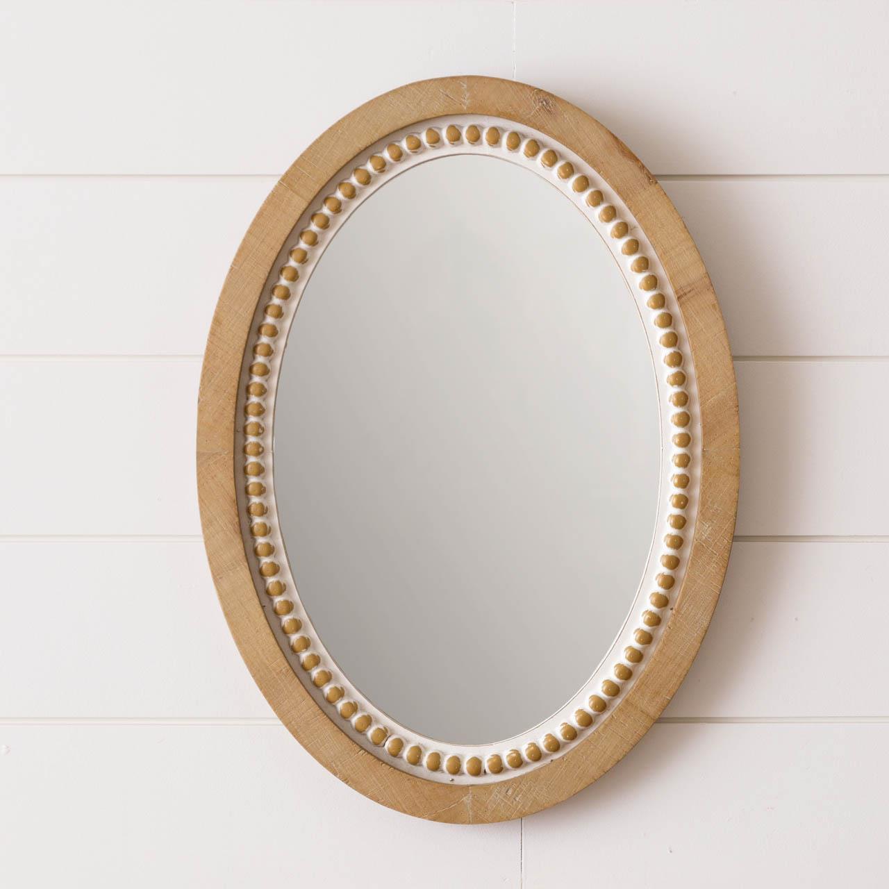Oval Beaded Edge Mirror