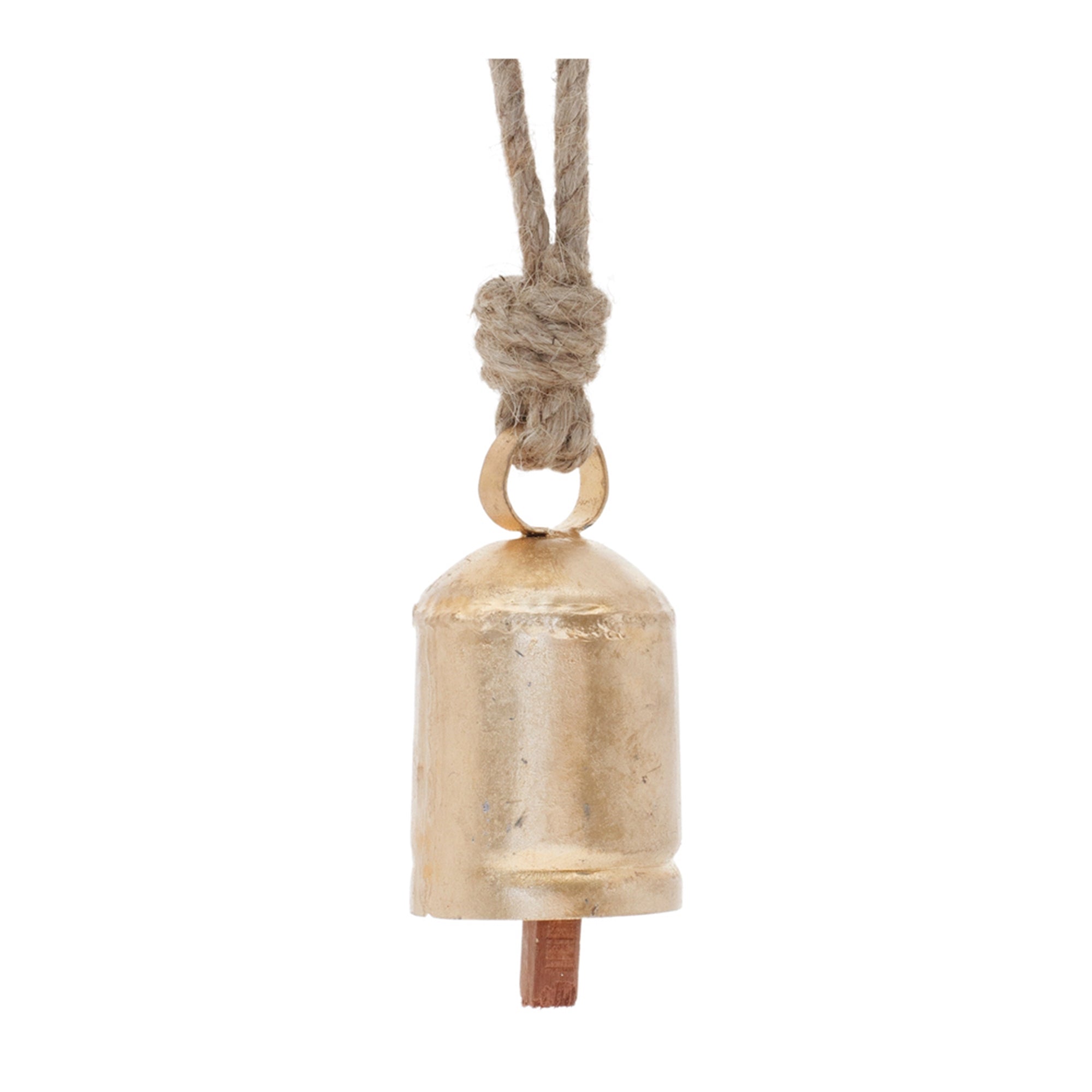 Bell Ornament 3.5”H Iron/Jute