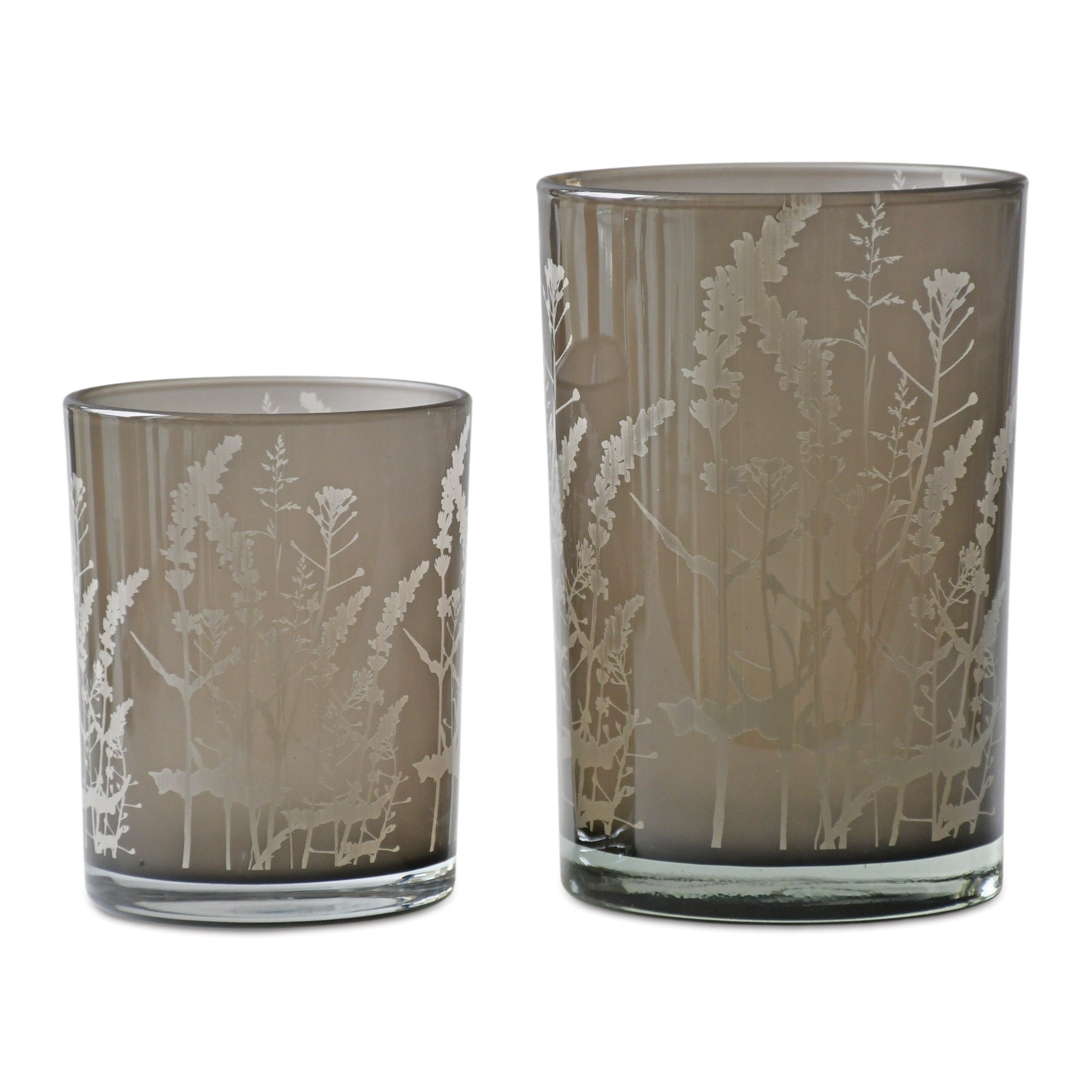 Wildflower Glass Candle Holder (Set of2)