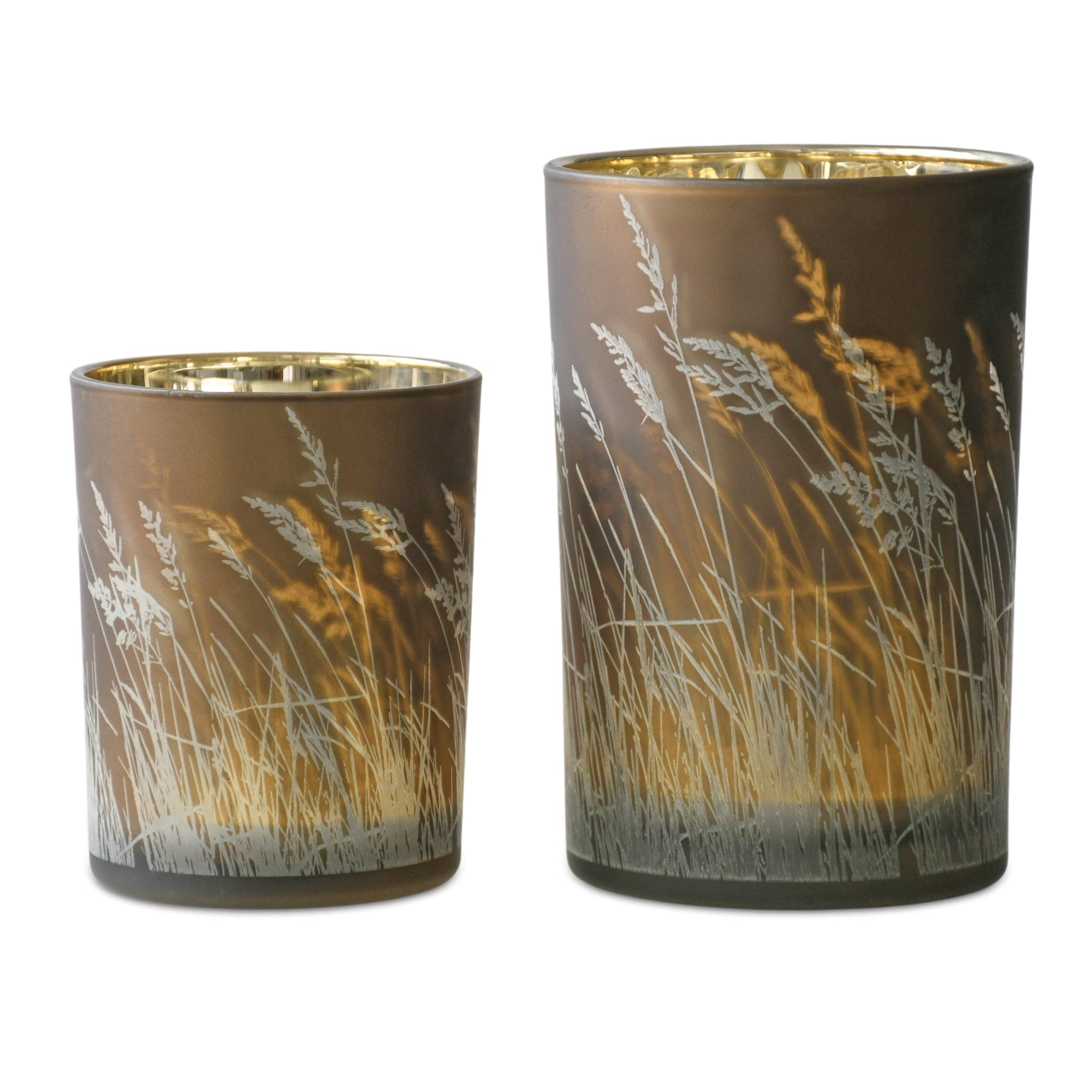 Pampas Grass Candle Holder (Set of 2)