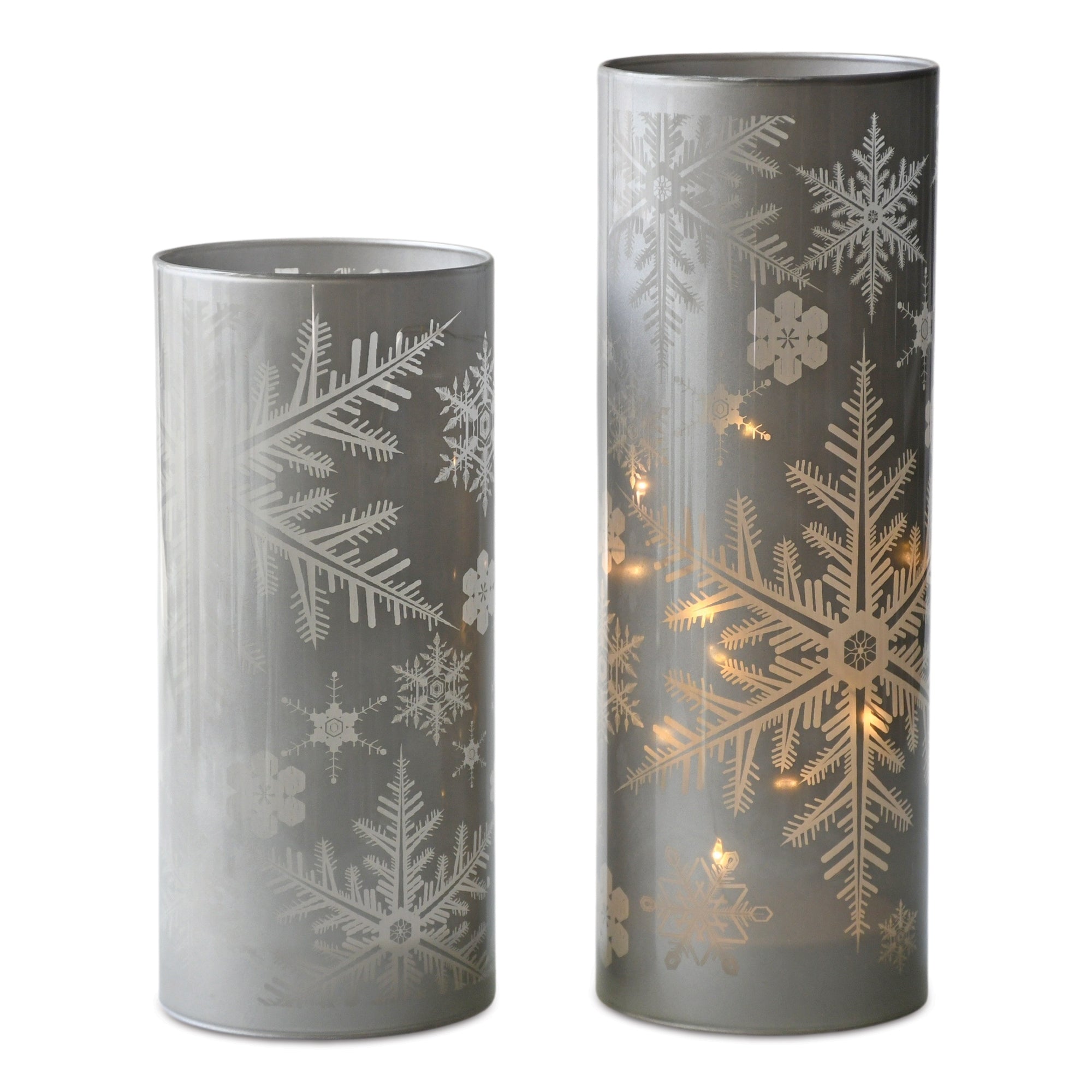 Luminary (Set of 2) 7.5"H, 9.5"H Glass