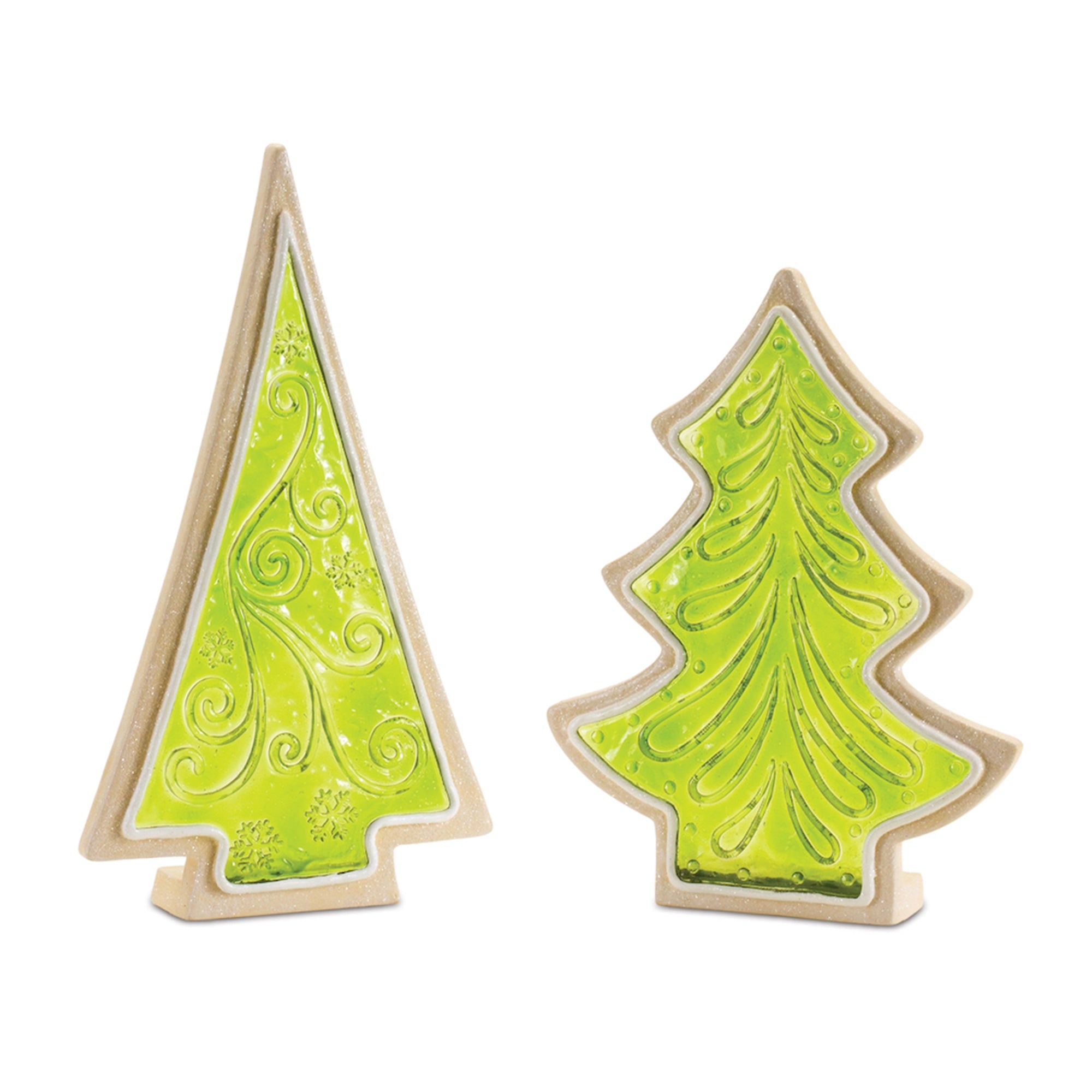 Tree (Set of 2) 10"H, 12"H Resin