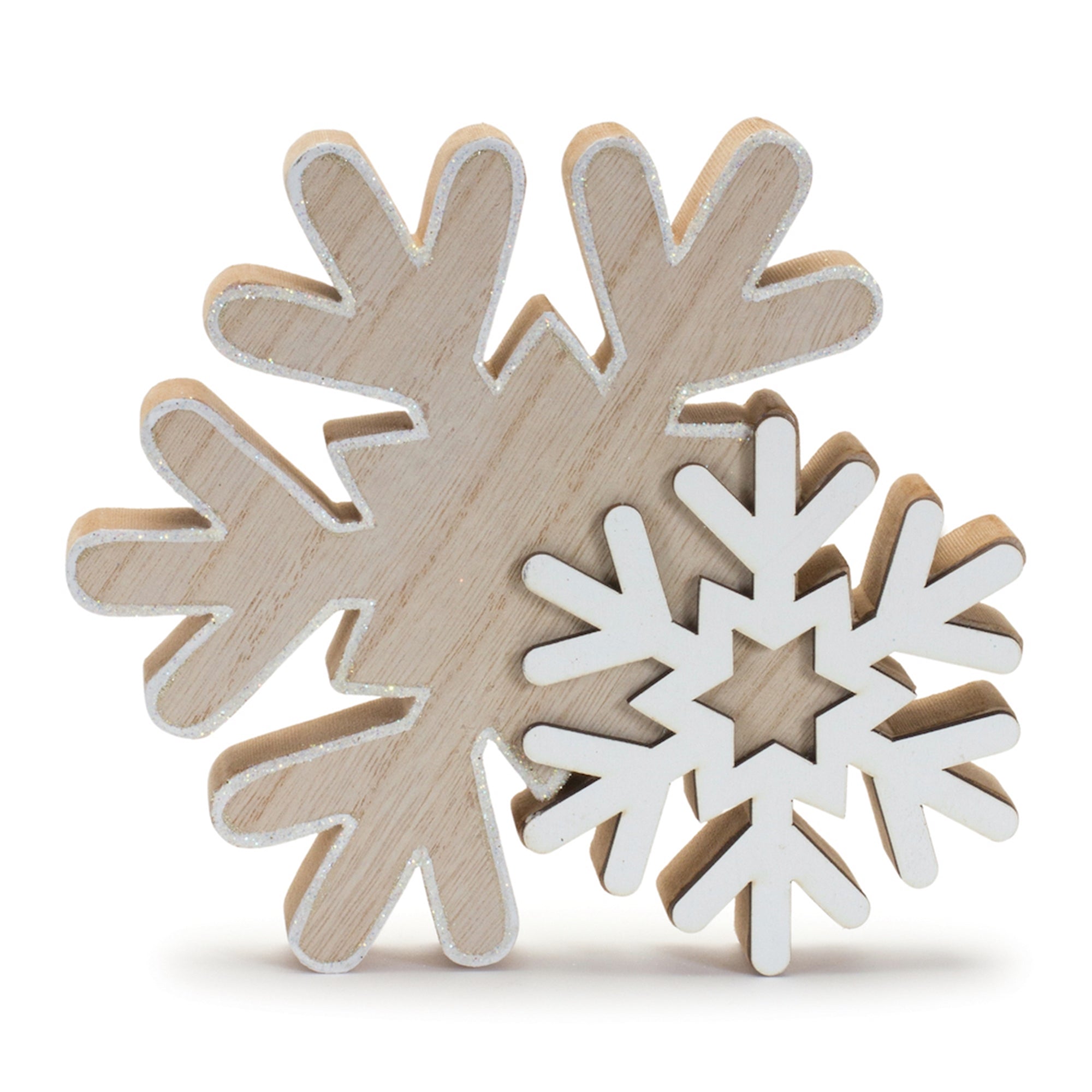 Snowflake 6.5”H Wood