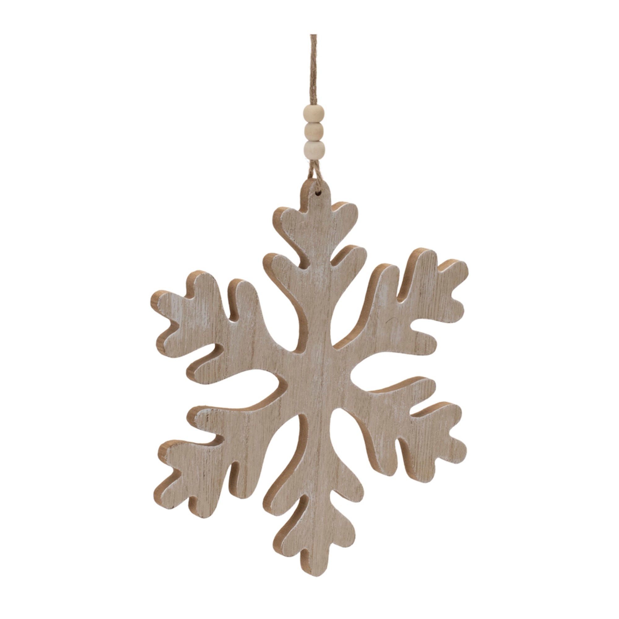 Snowflake Ornament 8”H Wood