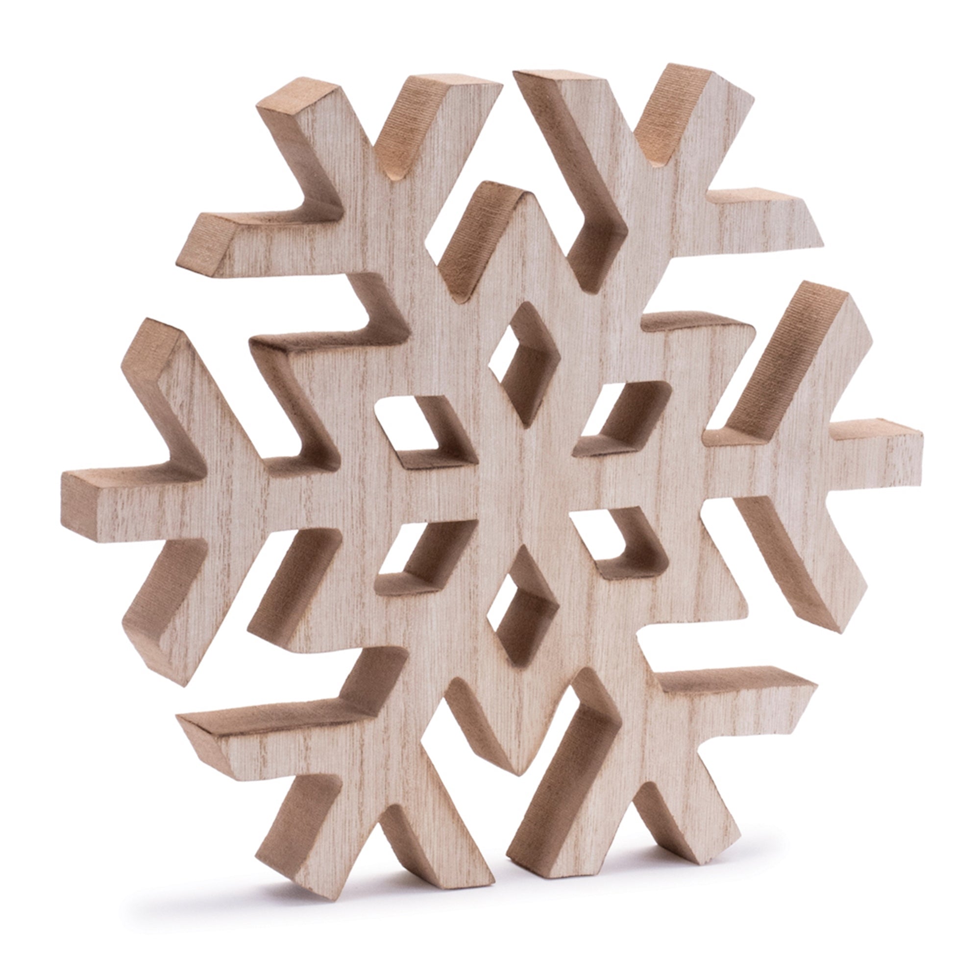 Snowflake 12”D Wood