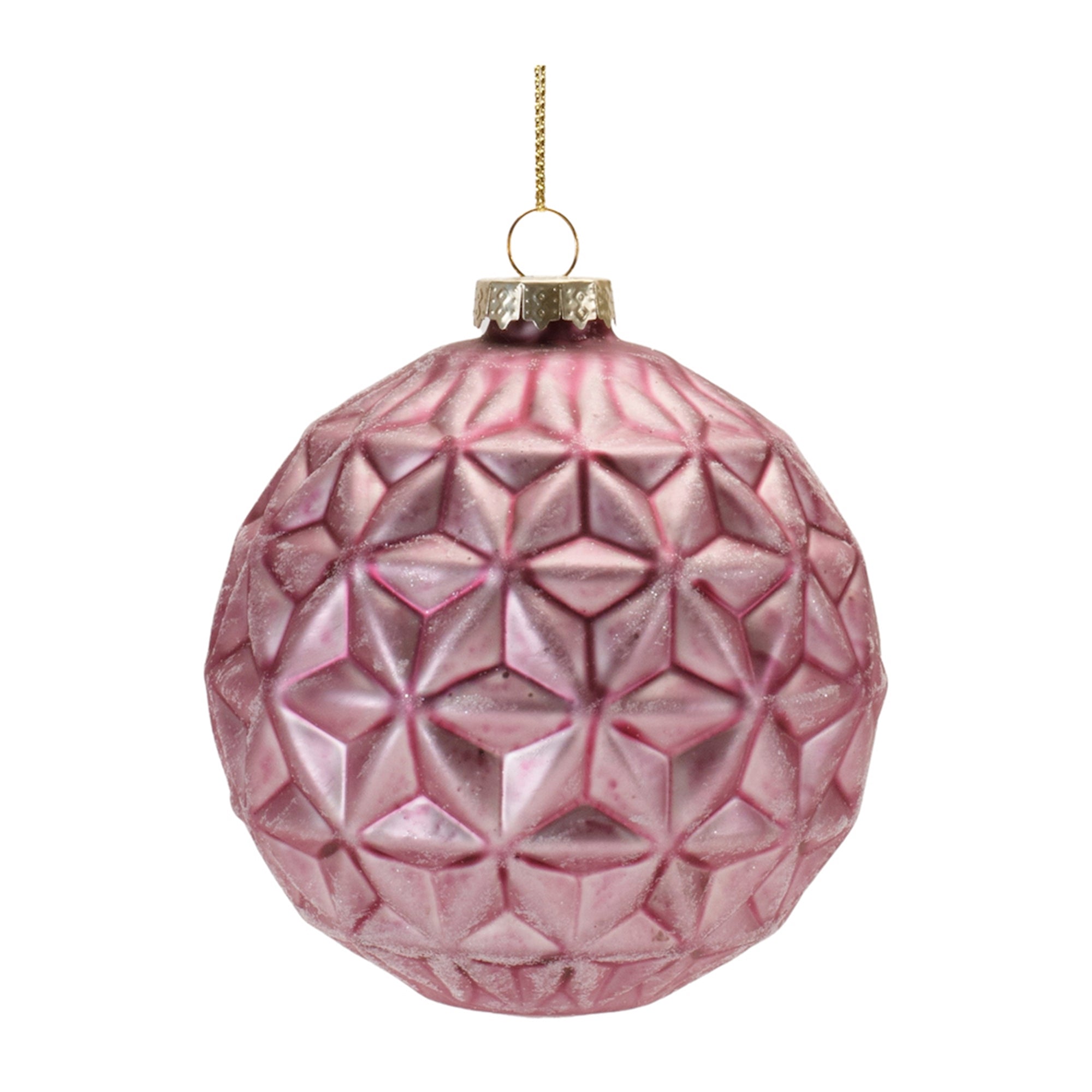 Ball Ornament 4”D Glass