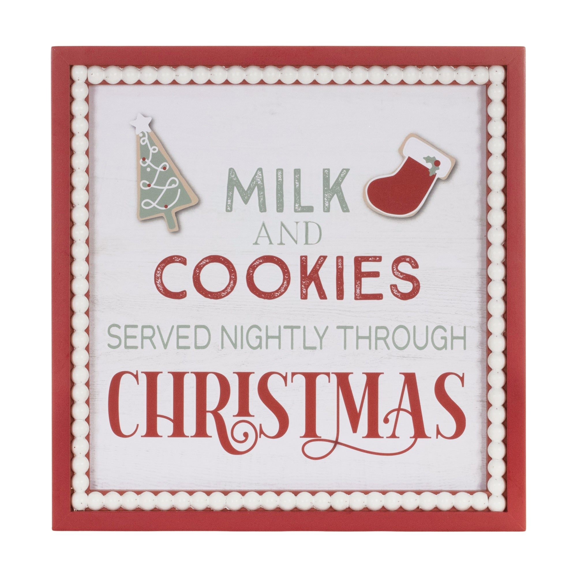 Milk and Cookie Sign 15”SQ Wood/Wood