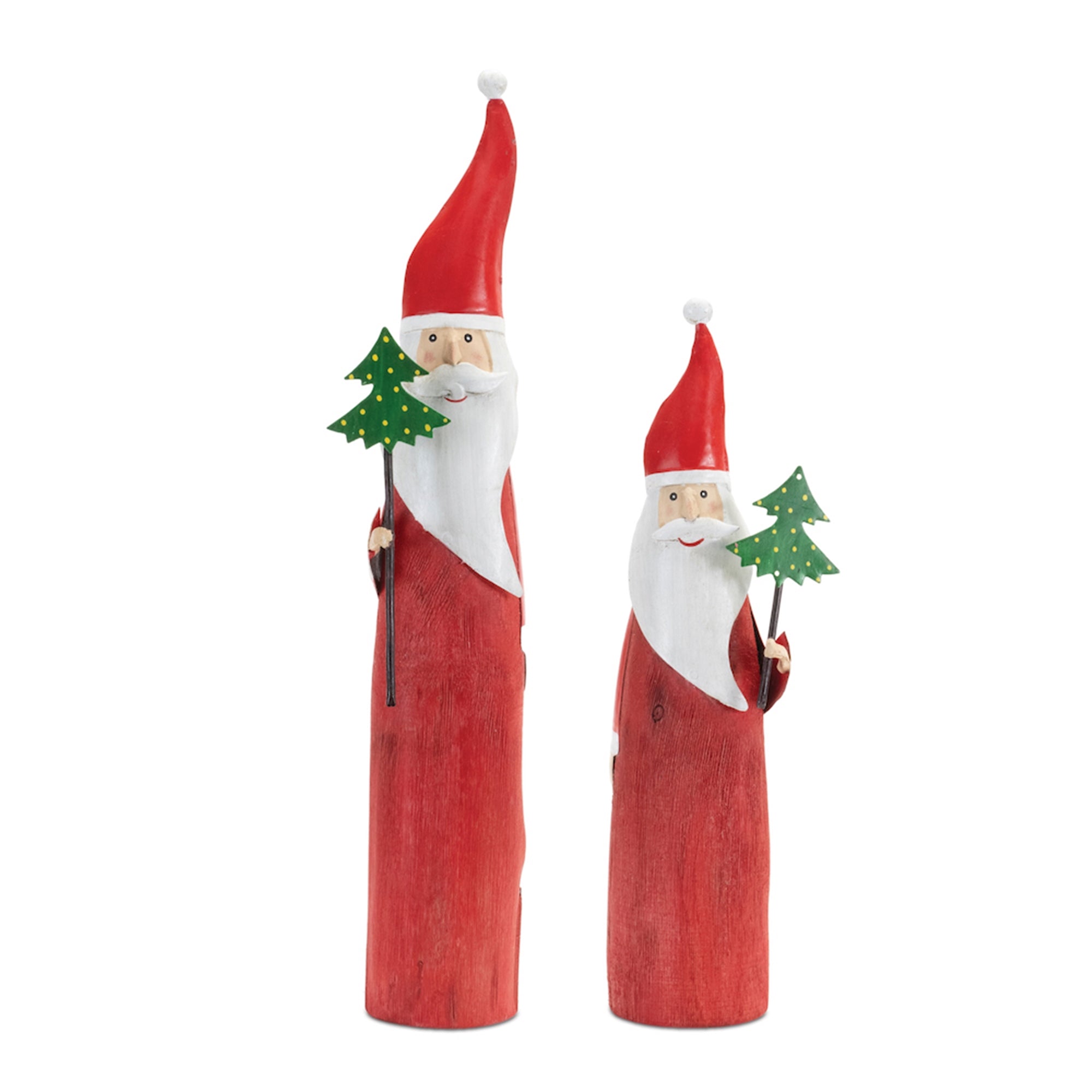 Santa (Set of 2) 13.25"H, 18"H Iron