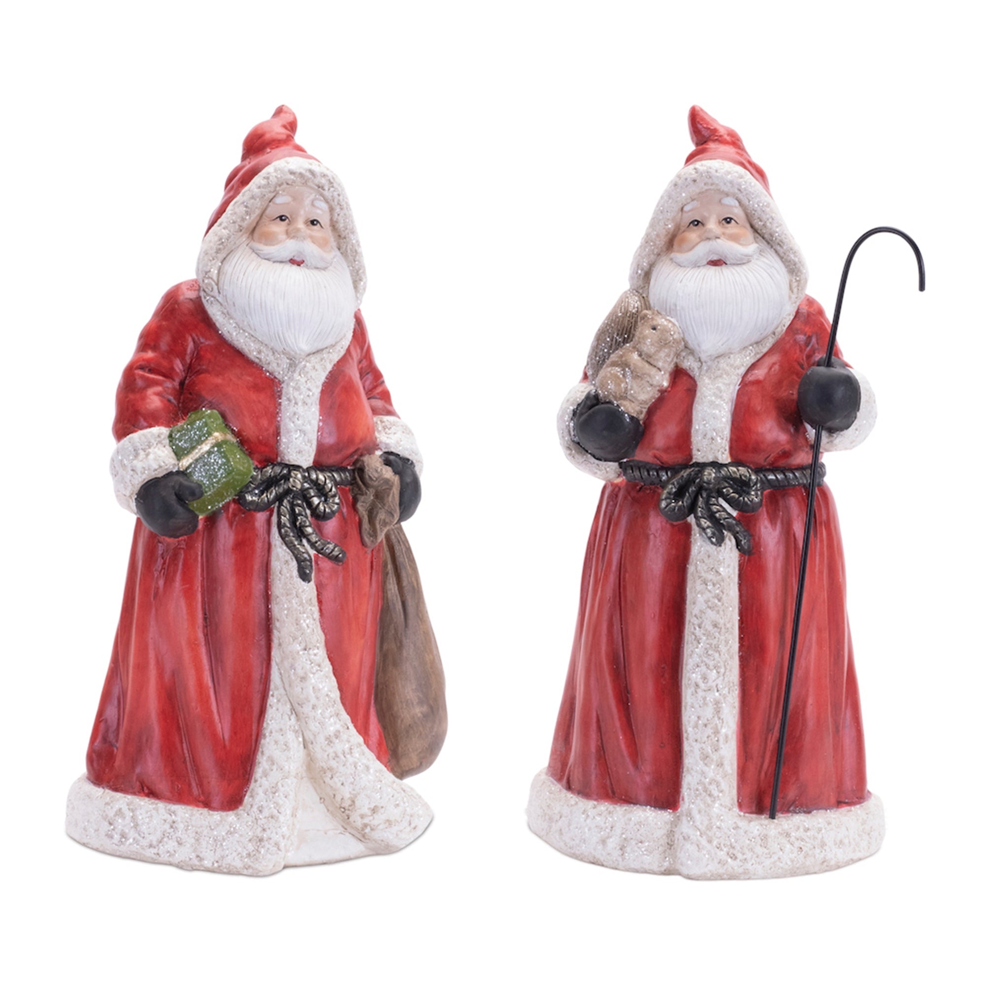 Santa (2 Asst) 12.5”H Terra Cotta