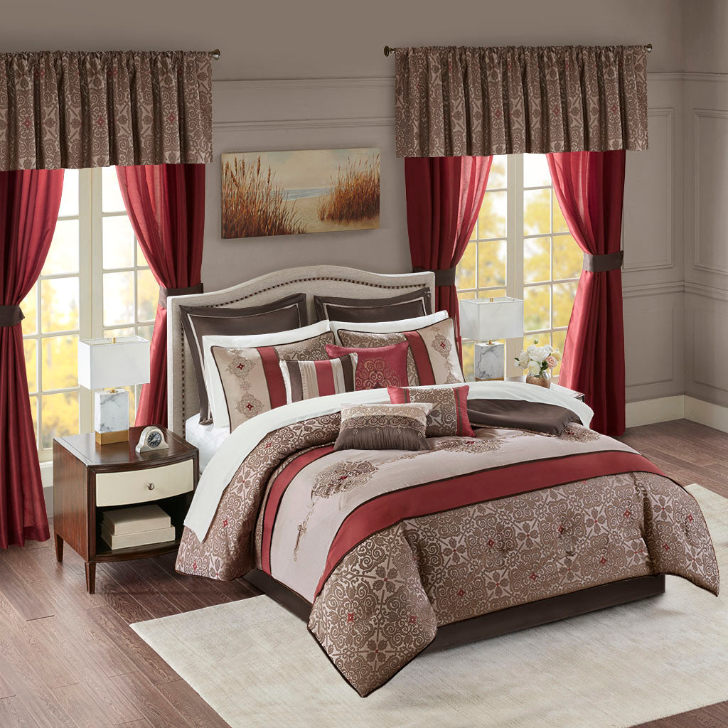 Delaney 6 Piece Reversible Comforter Set with Bed Sheets