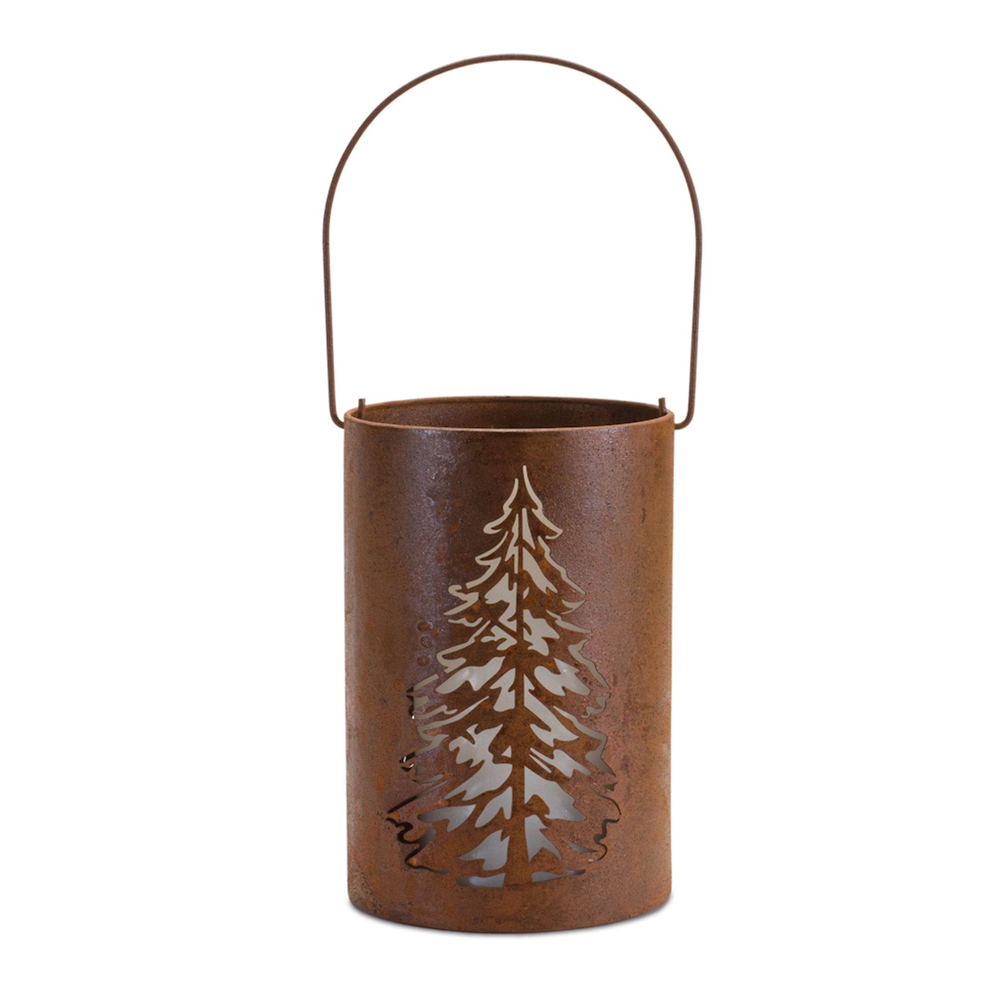 Tree Pail Candle Holder 9.5”H Iron