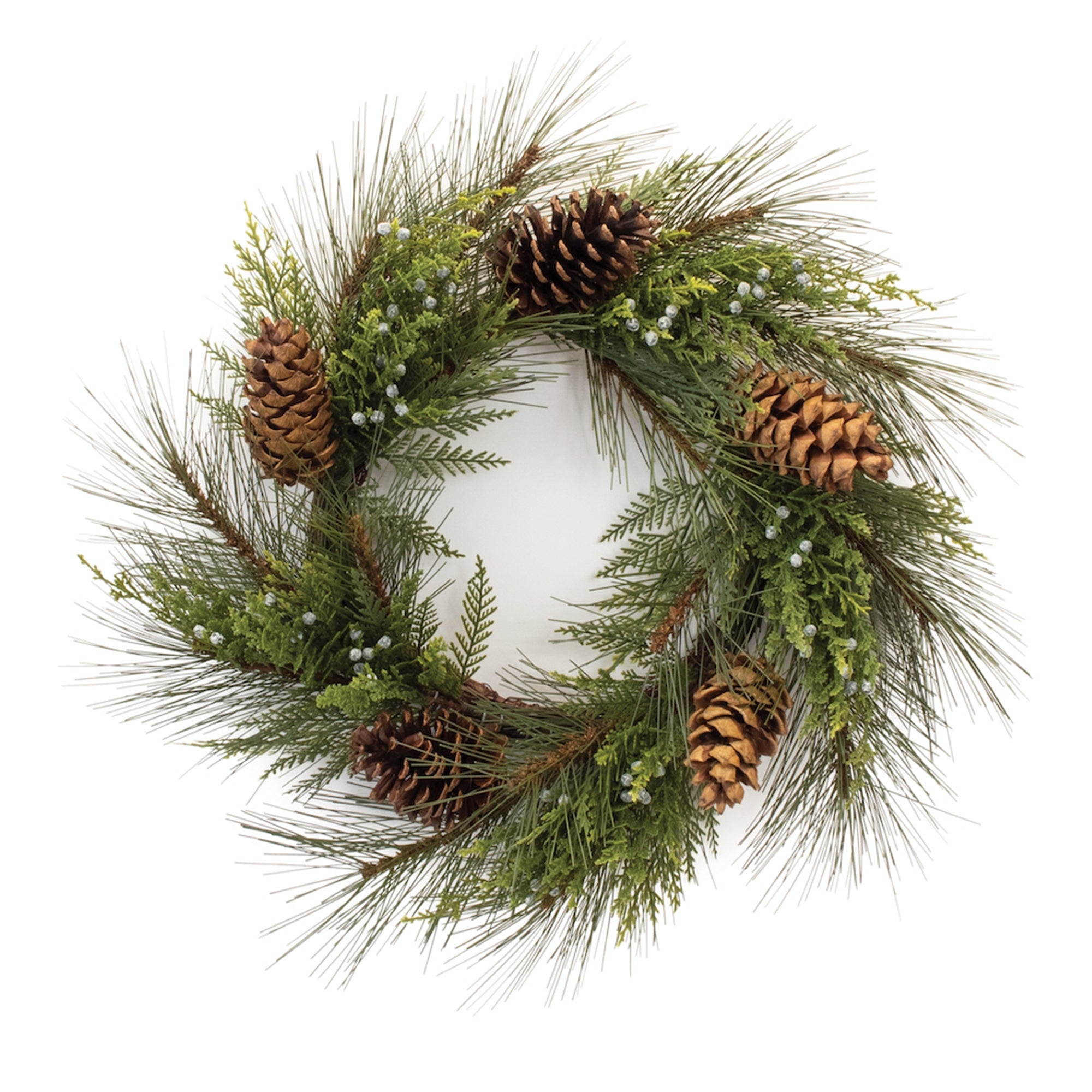 Pine Wreath 25.5”D PVC