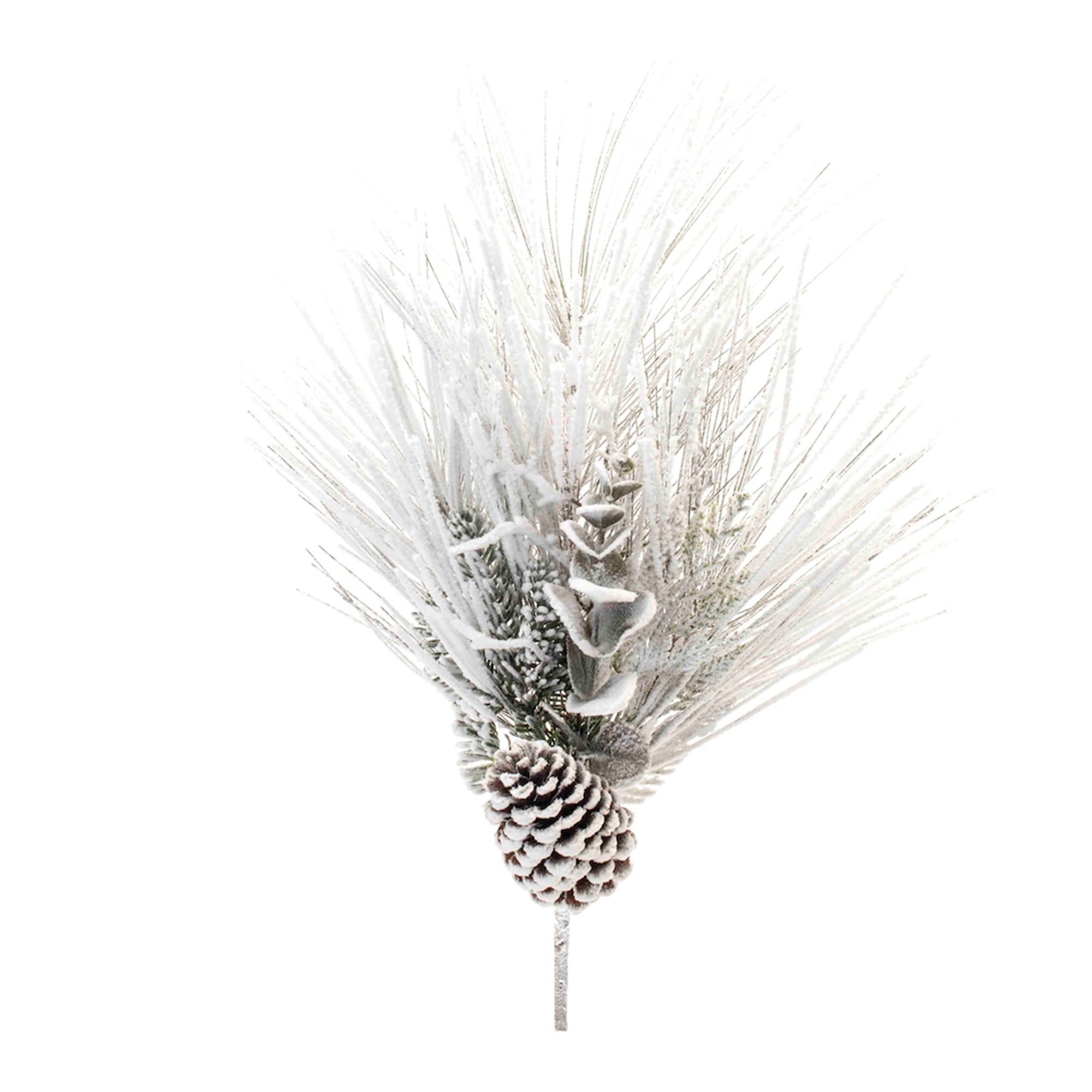 Flocked Mixed Pine Spray 29”H PVC