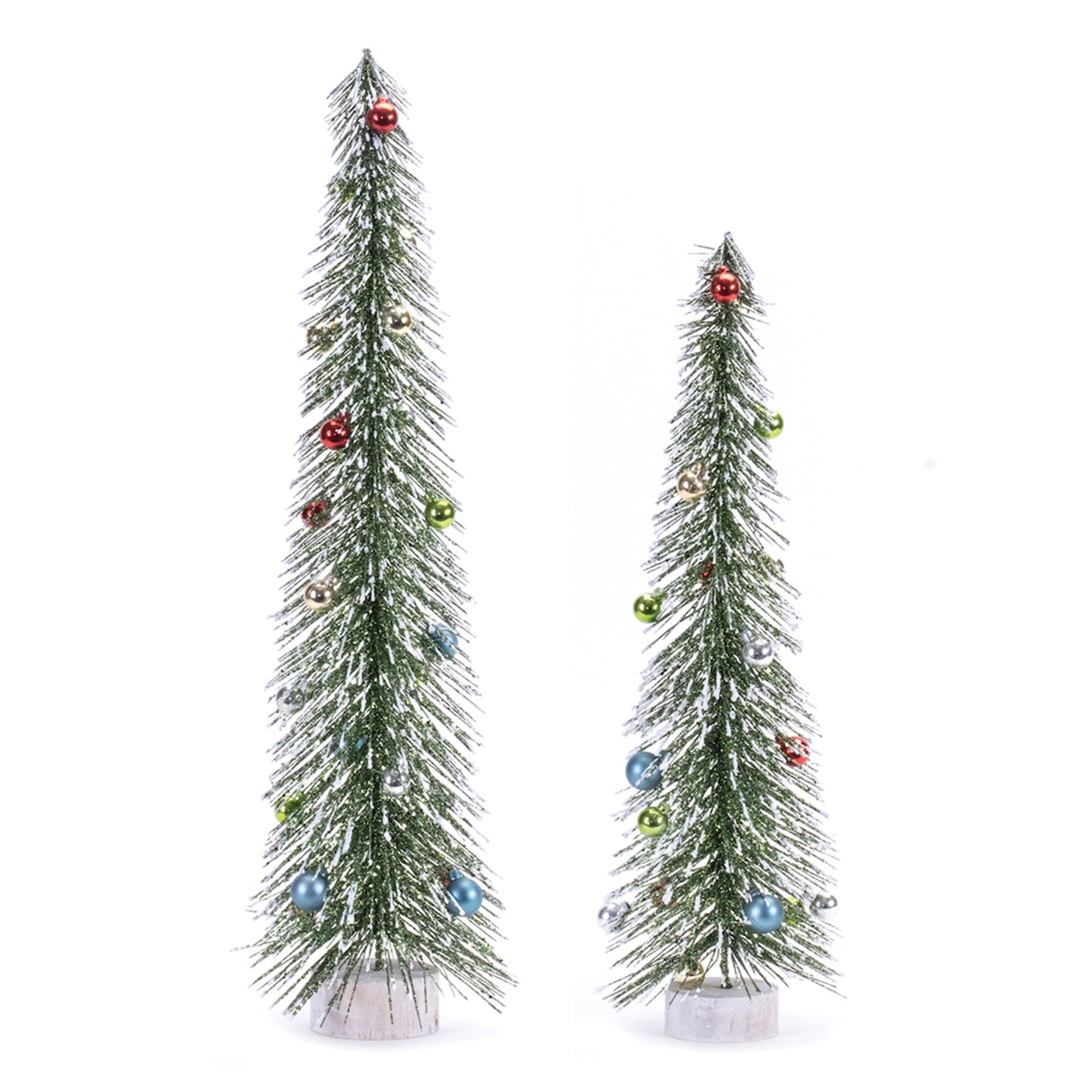 Tree w/Ornaments (Set of 2) 20"H, 24"H PVC/