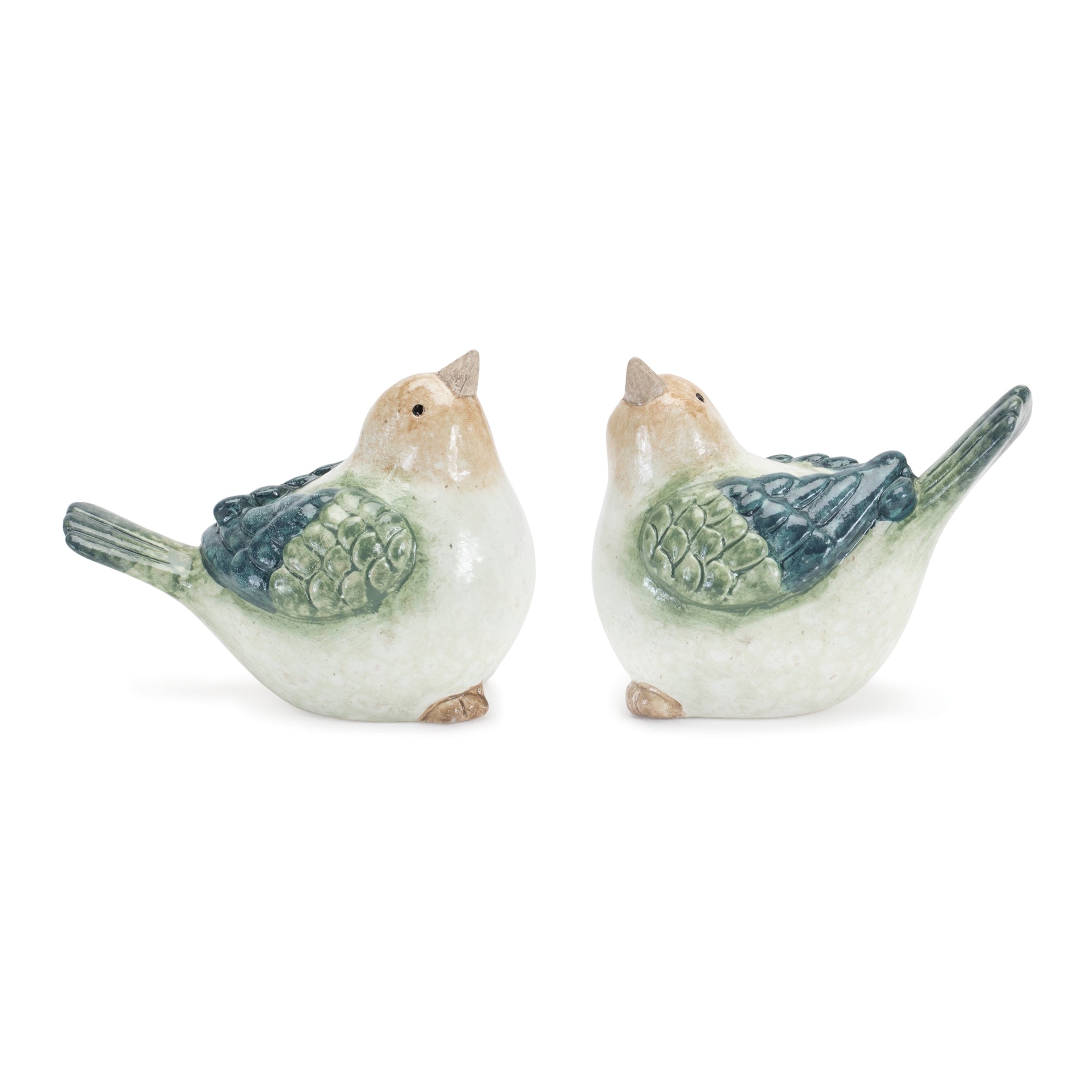 Bird (2 set of) 2.75"H, 3"H Terra Cotta