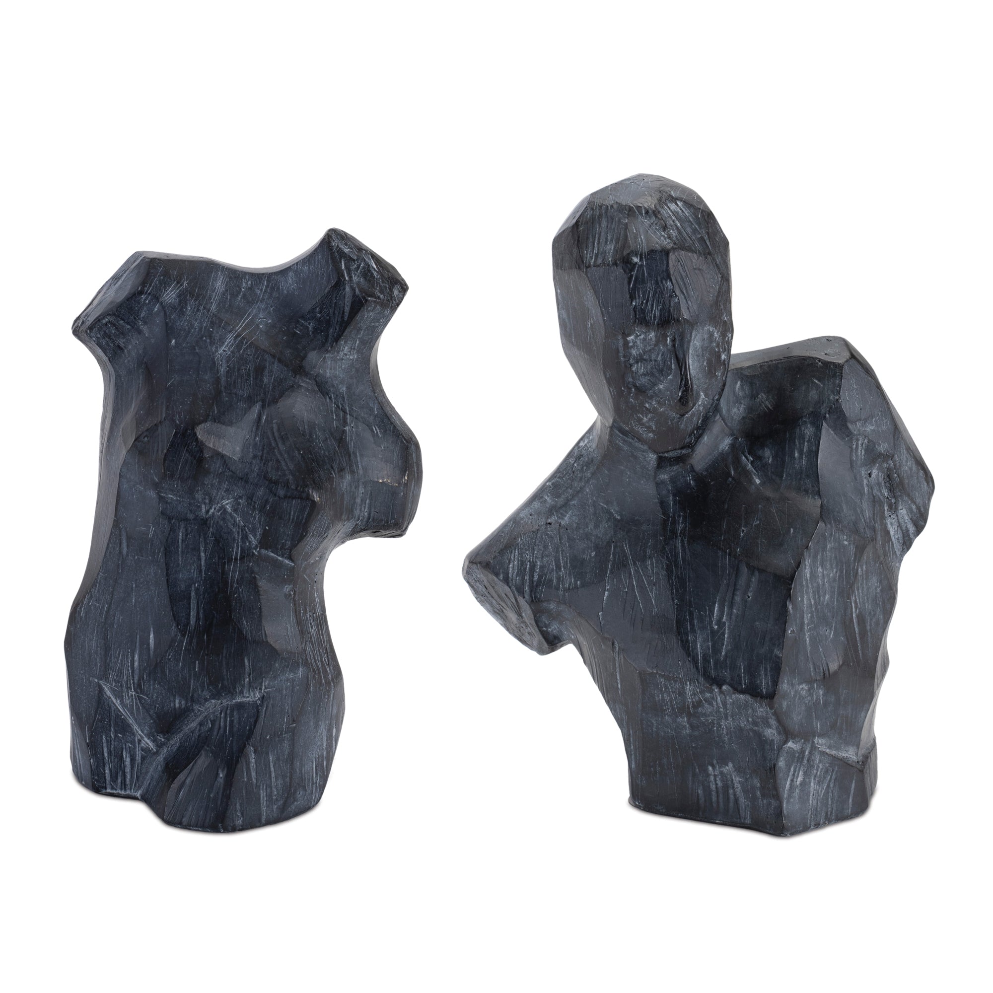 Abstract Black Bust Statuary (S/2)