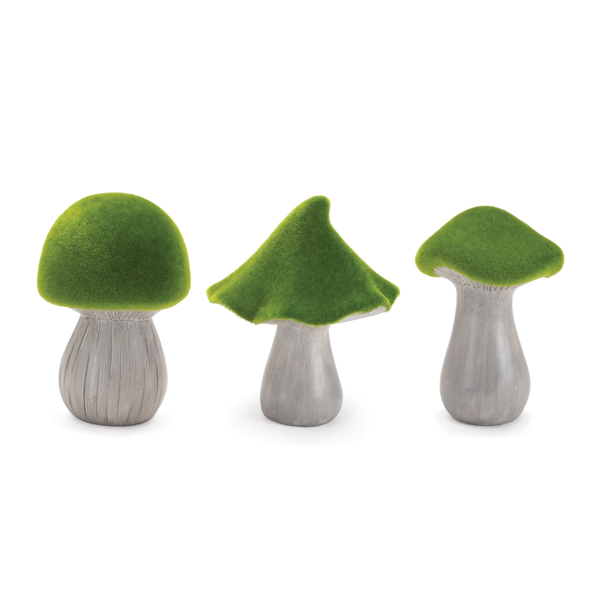 Mossy Terra Cotta Mushroom (Set of 3)