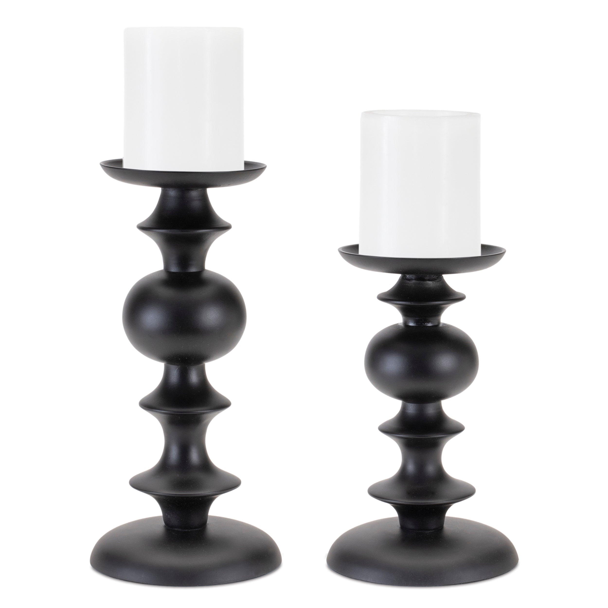 Modern Metal Candle Holder (Set of 2)