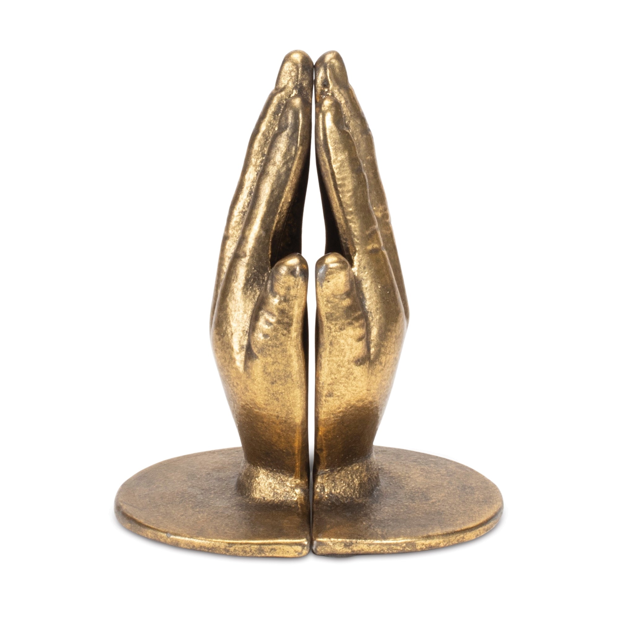 Praying Hands Bookends (Set of 2) 3.25"L x 7"H Iron