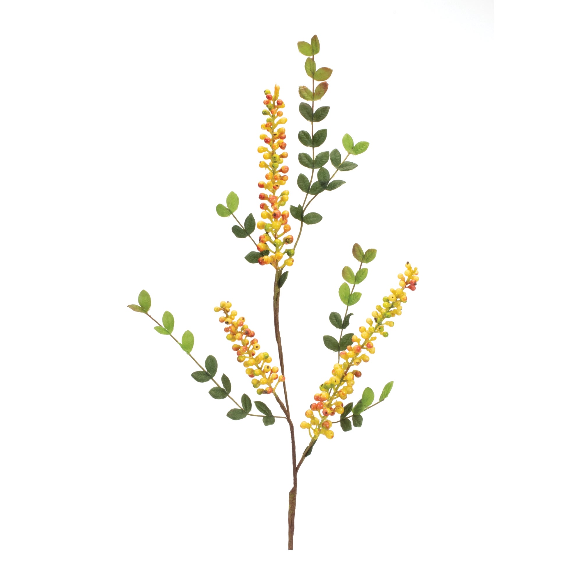 Yellow Berry Foliage Spray (Set of 6)