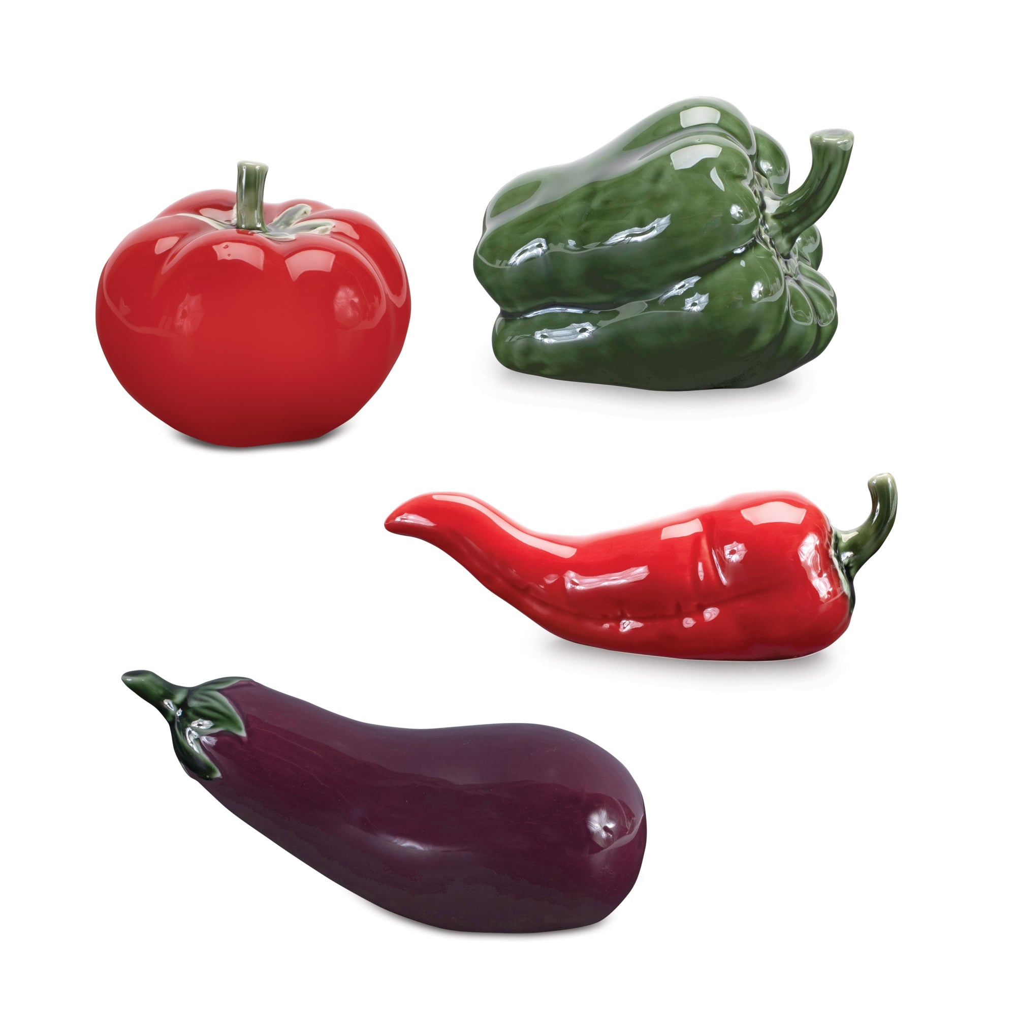 Ceramic Vegetable Decor (Set of 4)