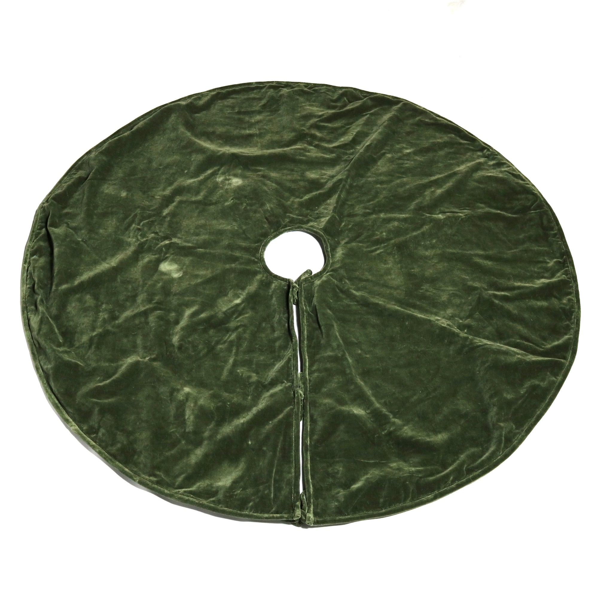 Velvet Tree Skirt - Sage Green