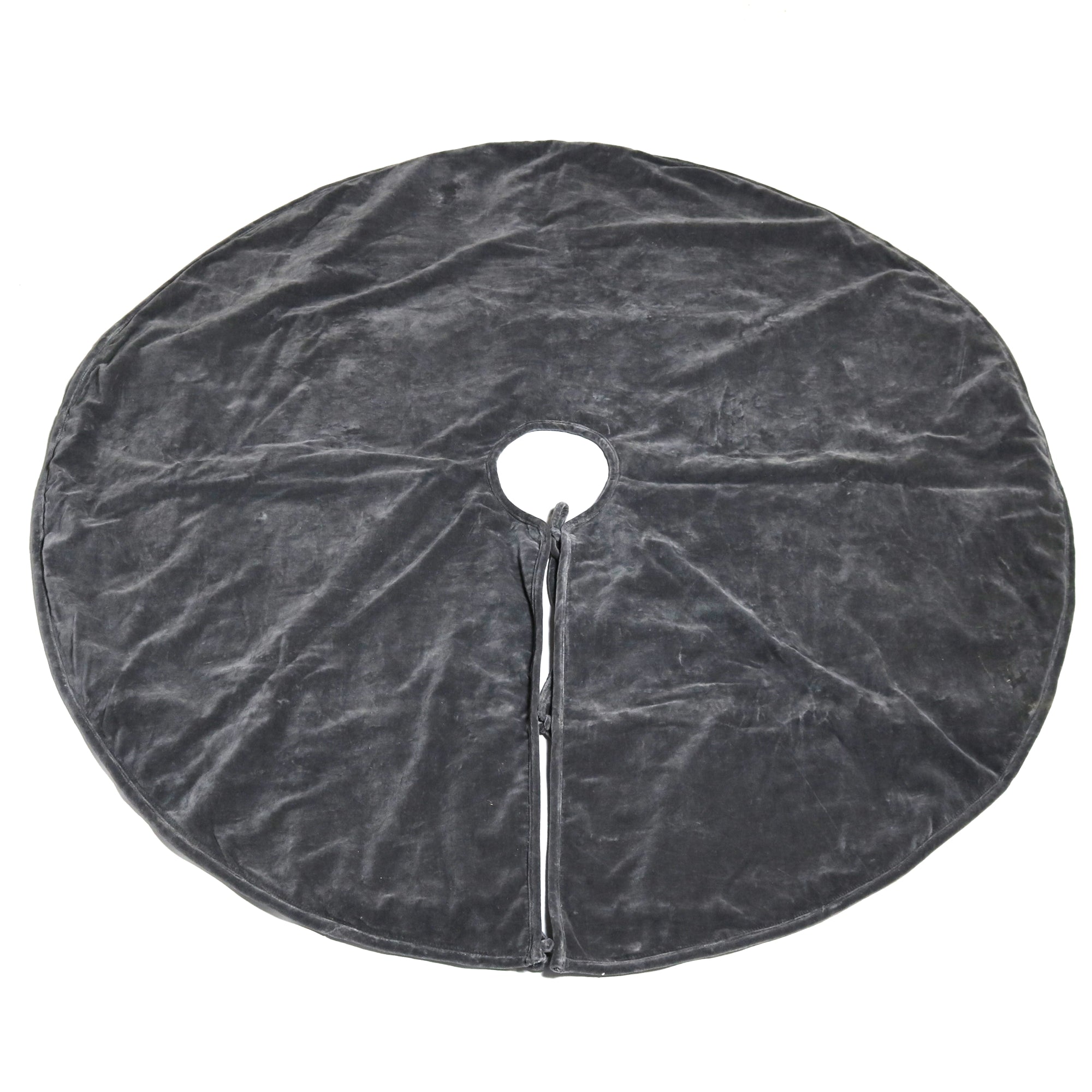 Velvet Tree Skirt - Dark Grey