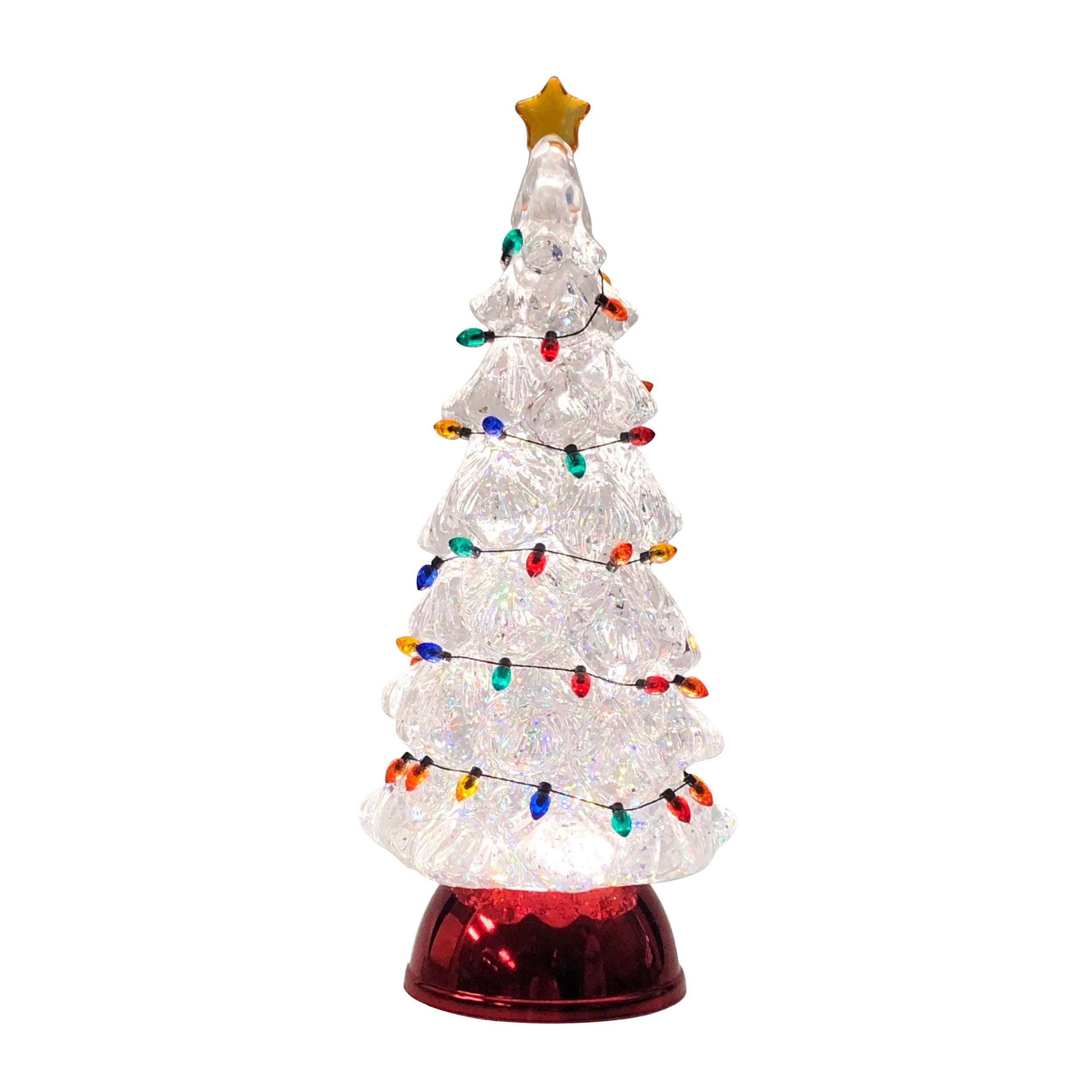 LED Tree 11.5”H  3 AA Batteries Not Included/USB Cord Included 6 Hr Timer