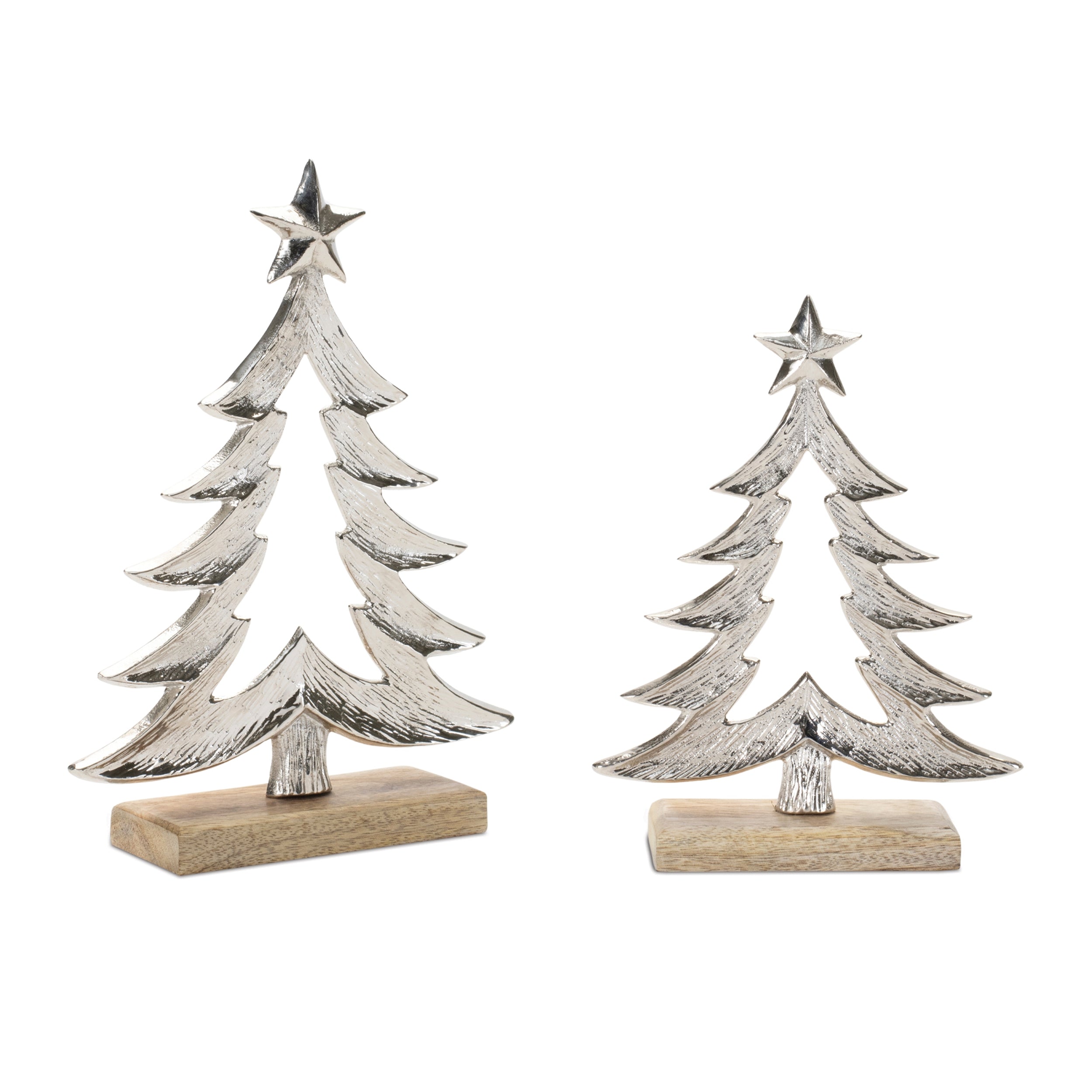 Tree (Set of 2) 8"H, 10"H Aluminum