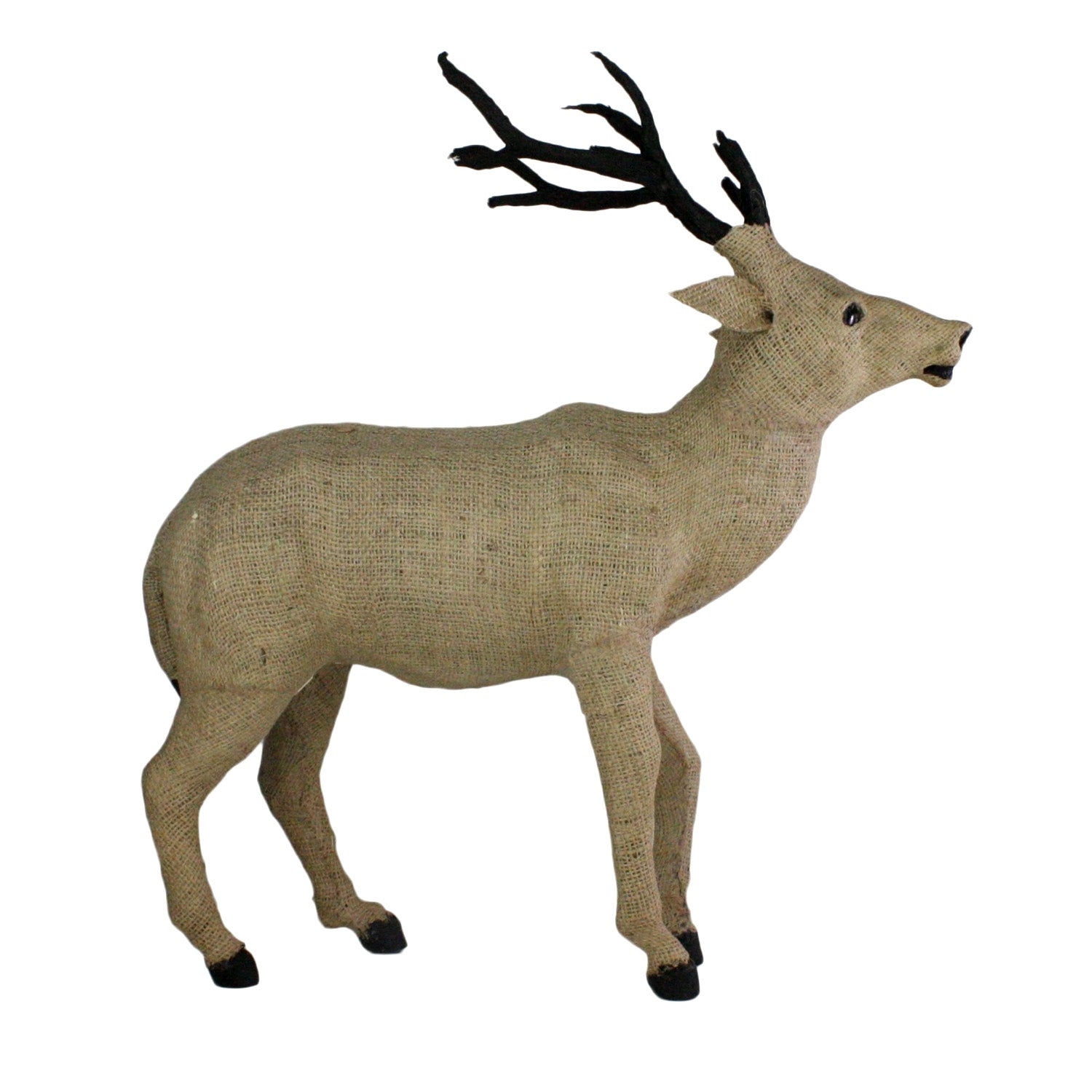 Burlap Stag Head Up - Lrg - Natural