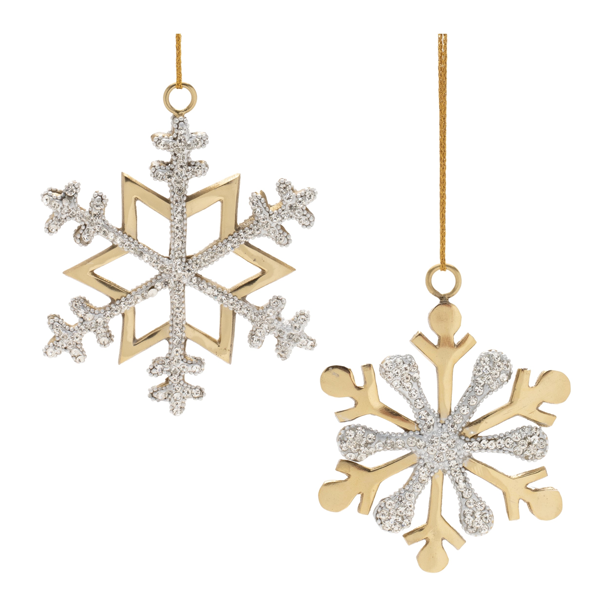 Snowflake Ornament (2 Asst) 5"H, 5.5"H Aluminum