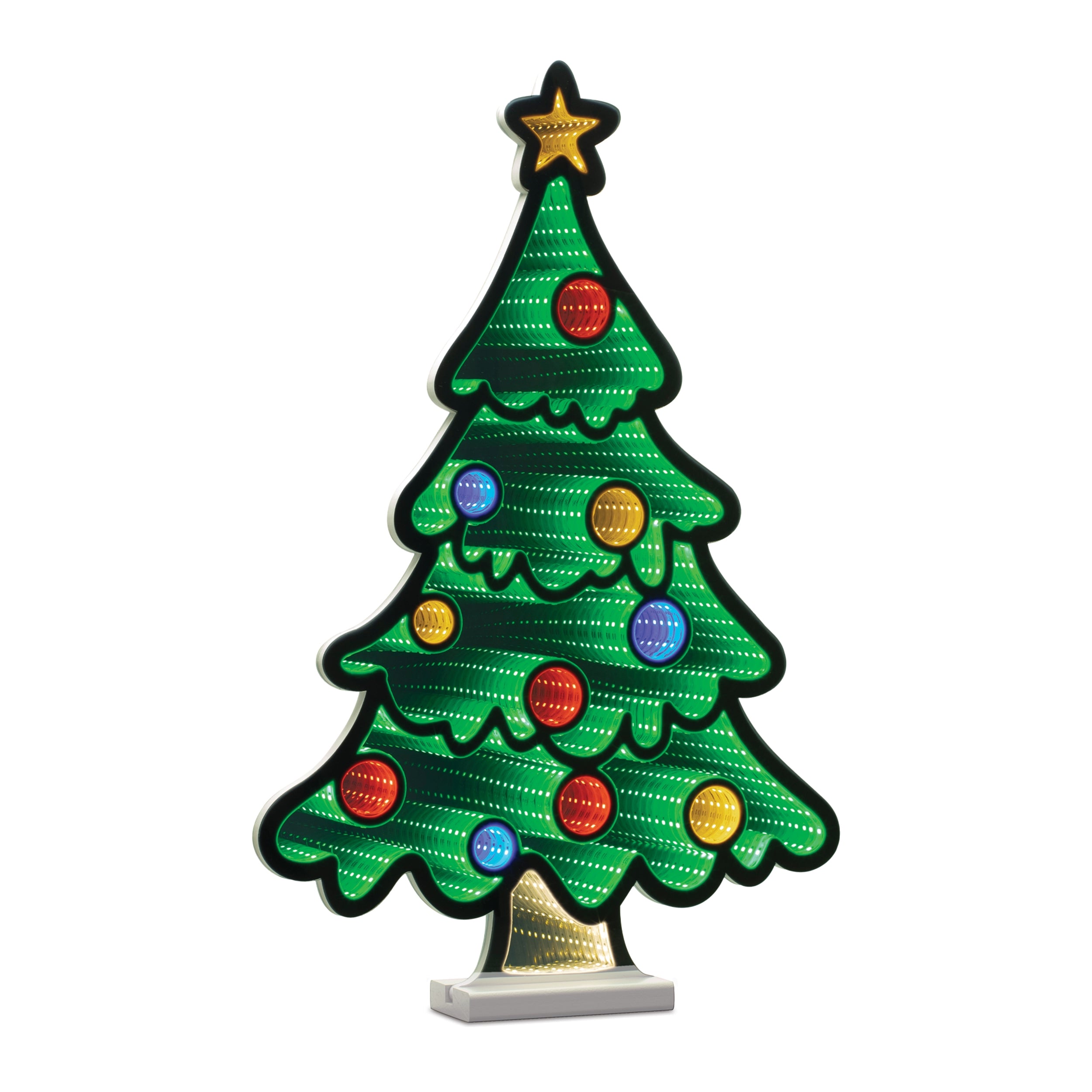 Christmas Tree Infinity Light 23.5”H Acrylic UL Plug