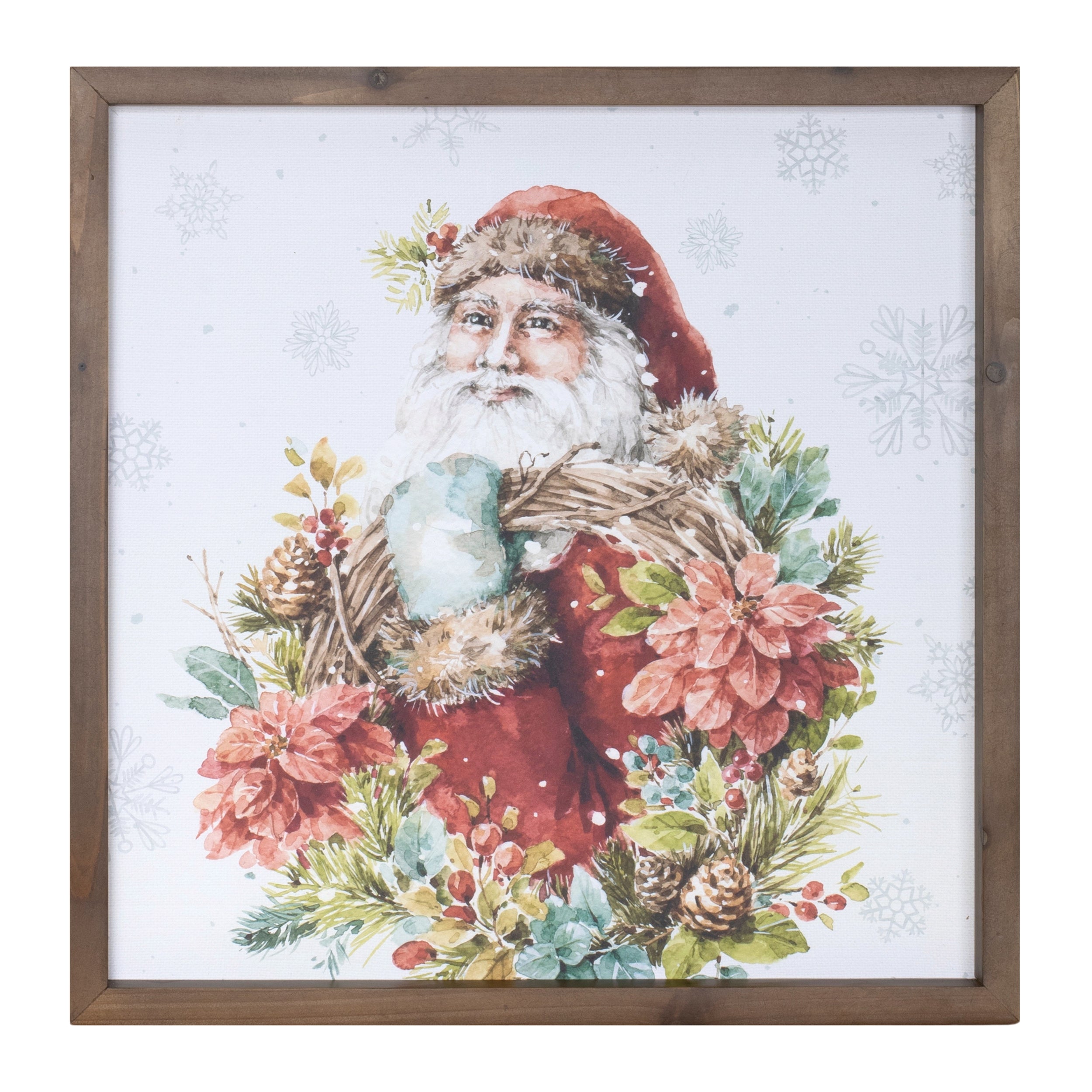 Santa Frame 16”SQ Wood/Wood