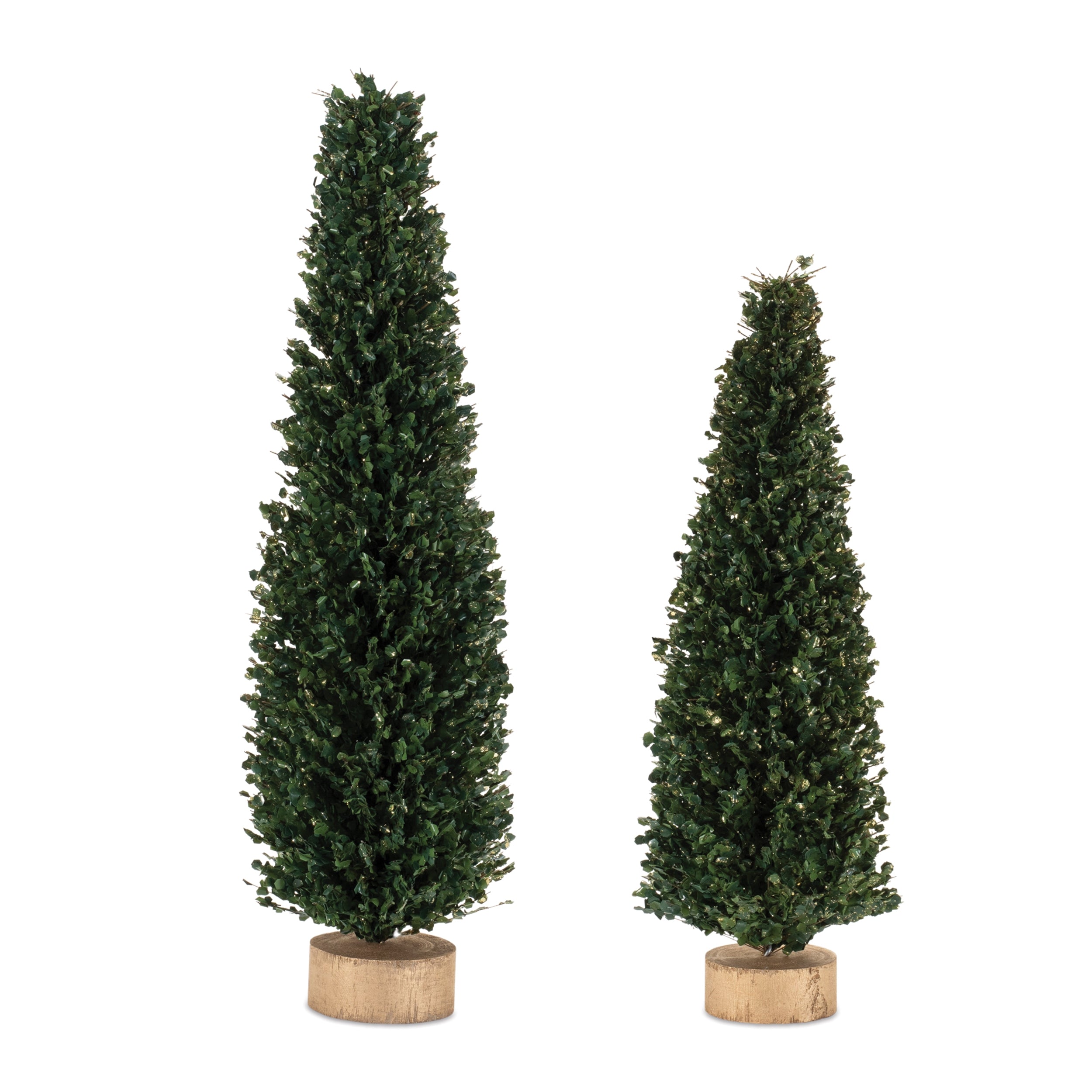 Tree (Set of 2) 16"H, 20"H PVC/Wood
