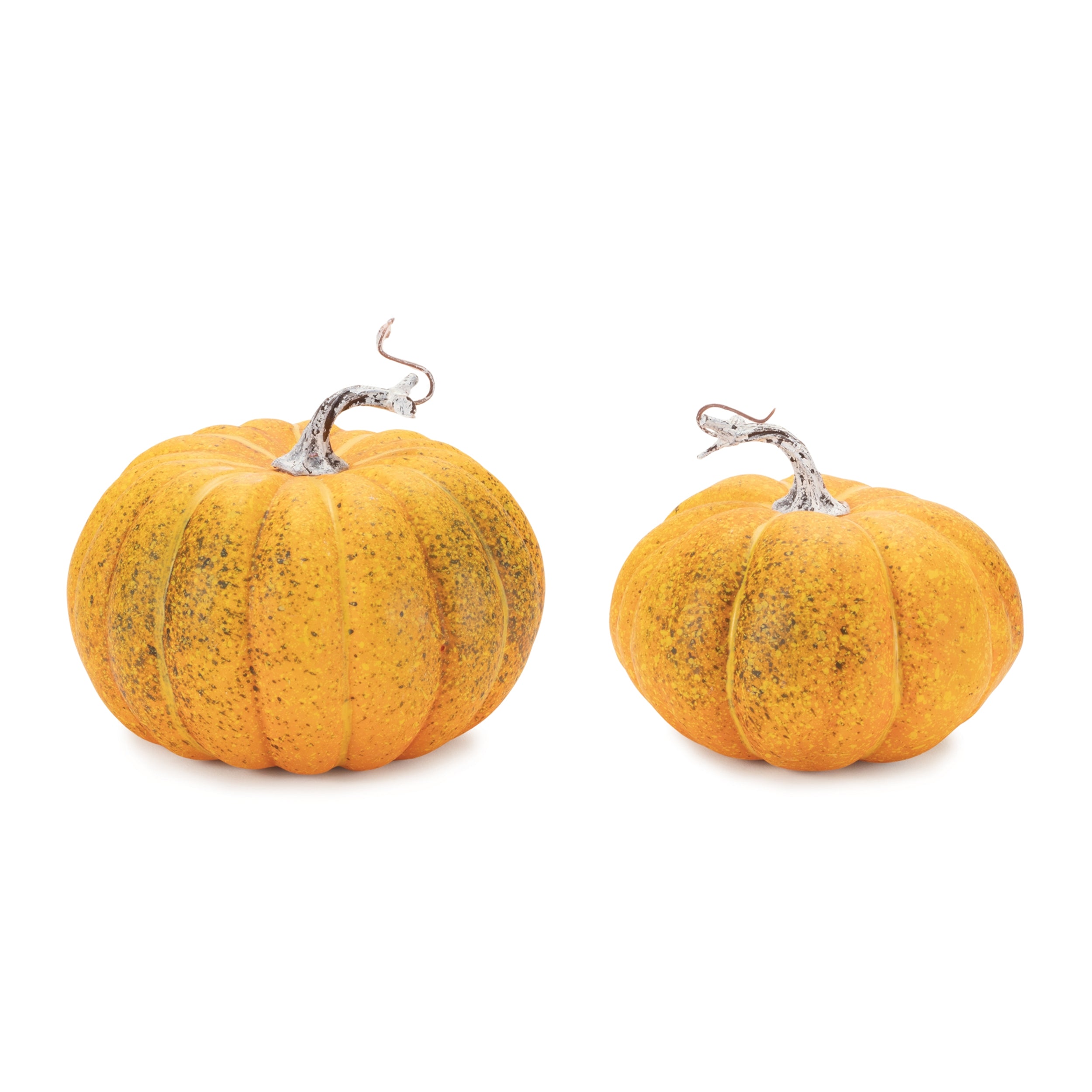 Pumpkin (Set of 2) 6"D x 4.75"H, 7"D x 6"H Styrofoam