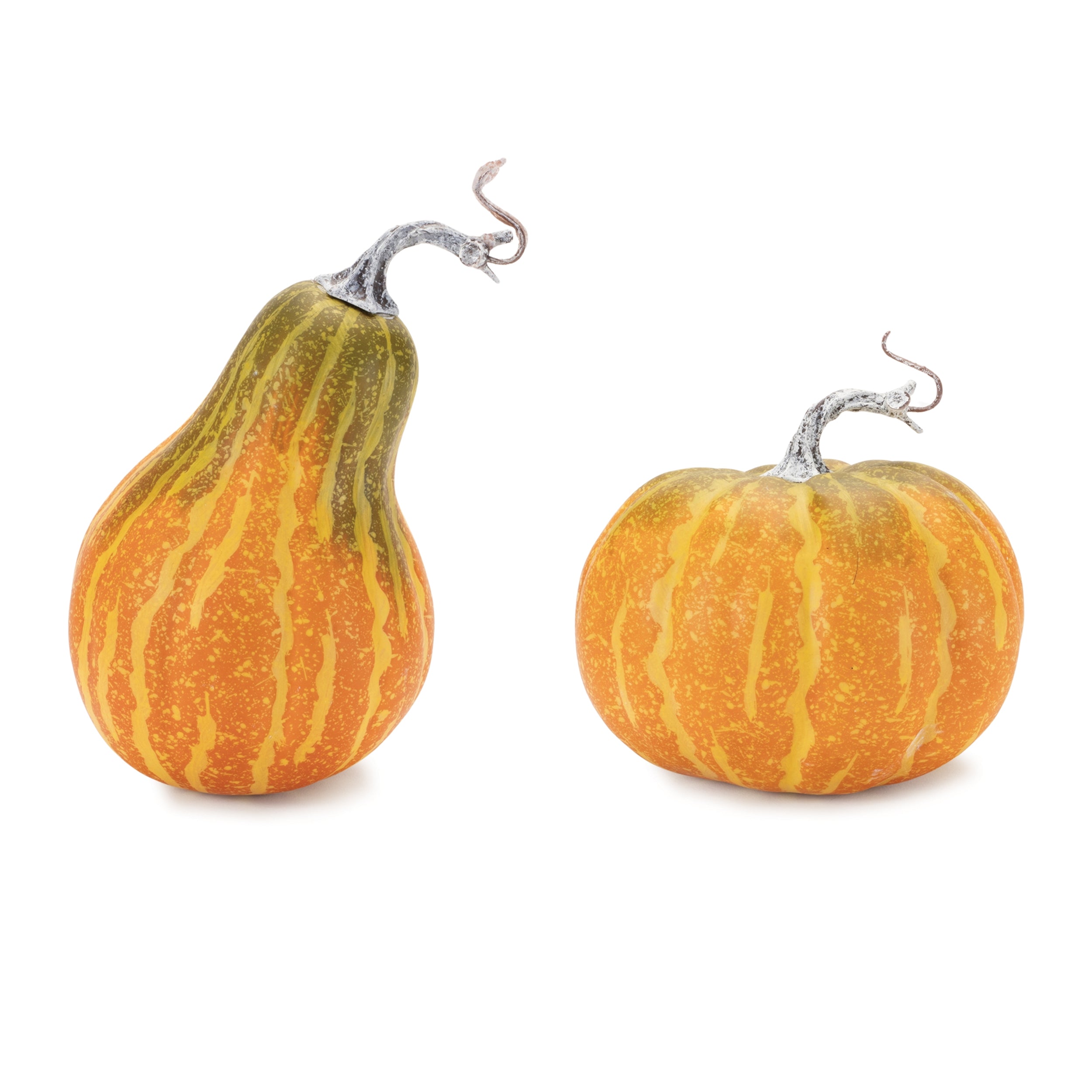 Pumpkin/Gourd (Set of 2) 5.5"D x 5"H, 5"D x 8.5"H Styrofoam