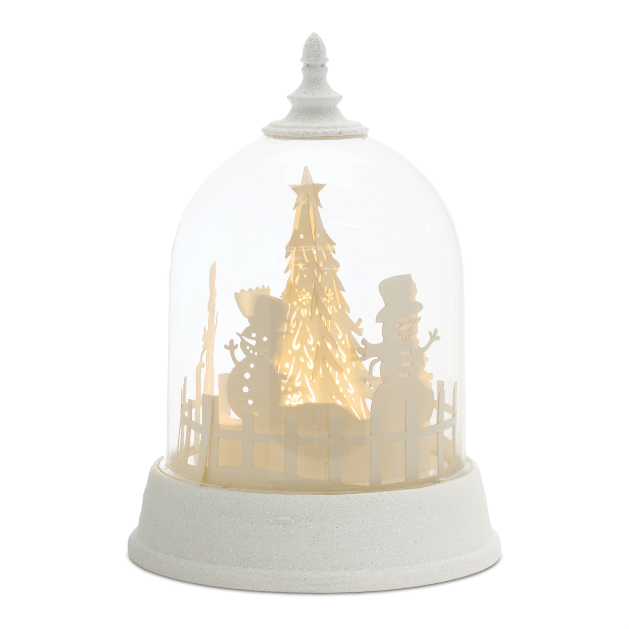 LED Rotating Globe w/Snowman 8.5"H Plastic 3 AA Batteries Not Included/USB Cord Included 6 Hr Timer