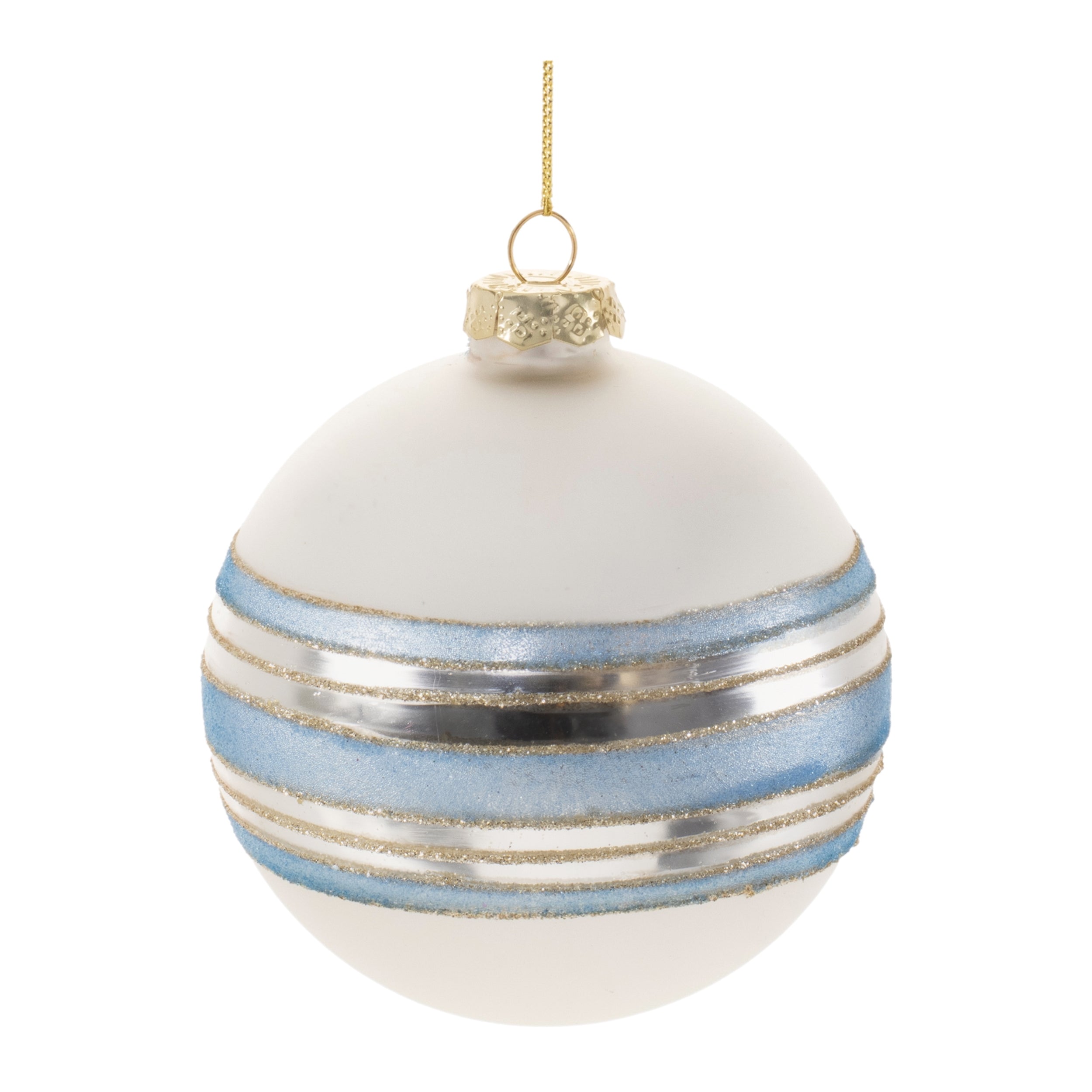 Ball Ornament (Set of 6) 4"D Glass